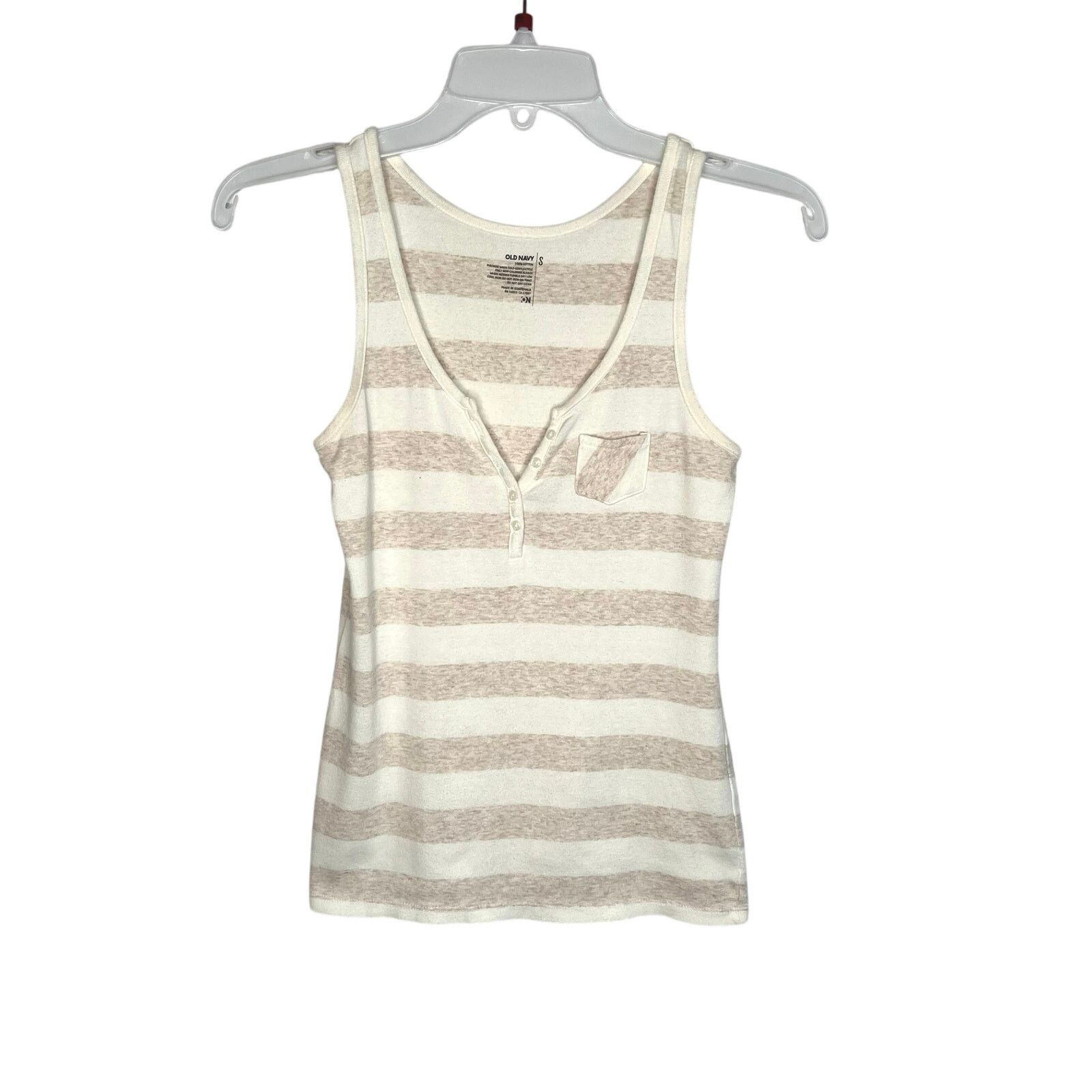 Old Navy Old Navy tan striped tank top size small Size S / US 4 / IT 40 - 2 Thumbnail