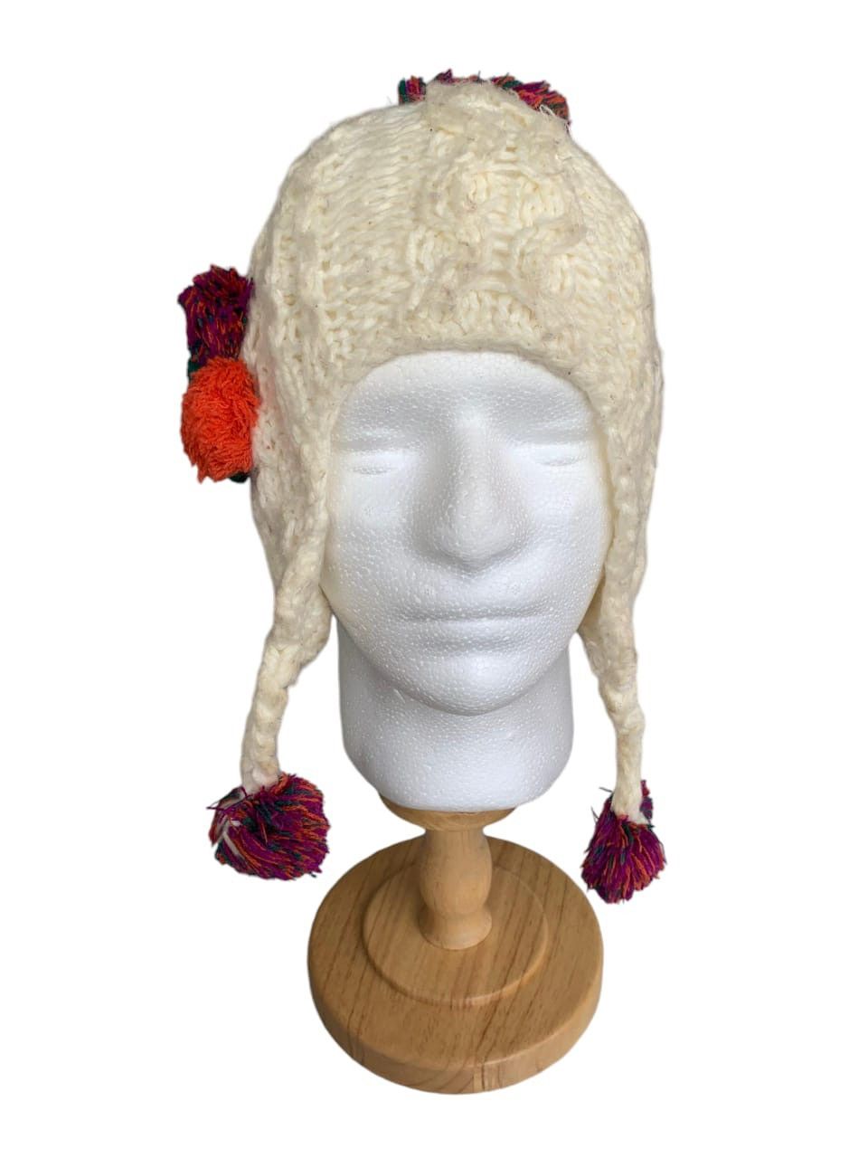 Japanese Brand × Kapital × Vintage Earflap Crochet Knitted Flower Hat size 50-52cm Size ONE SIZE - 5 Thumbnail