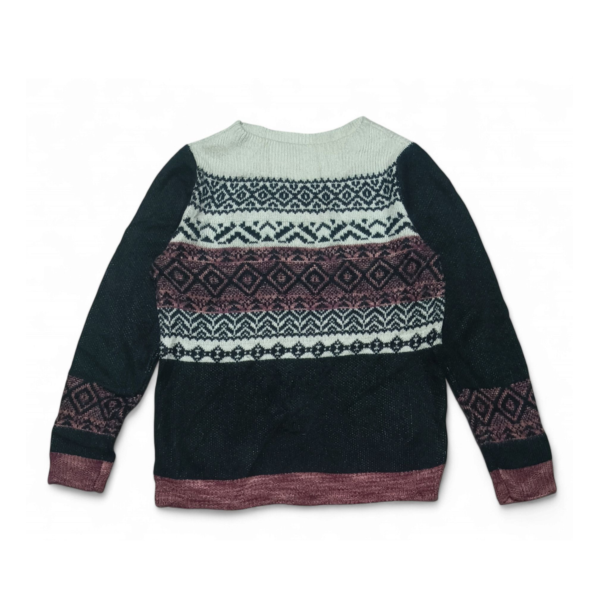 Other Vintage 90s WESTPORT Women's Ethnic Striped Knit Sweater Size L / US 10 / IT 46 - 1 Thumbnail
