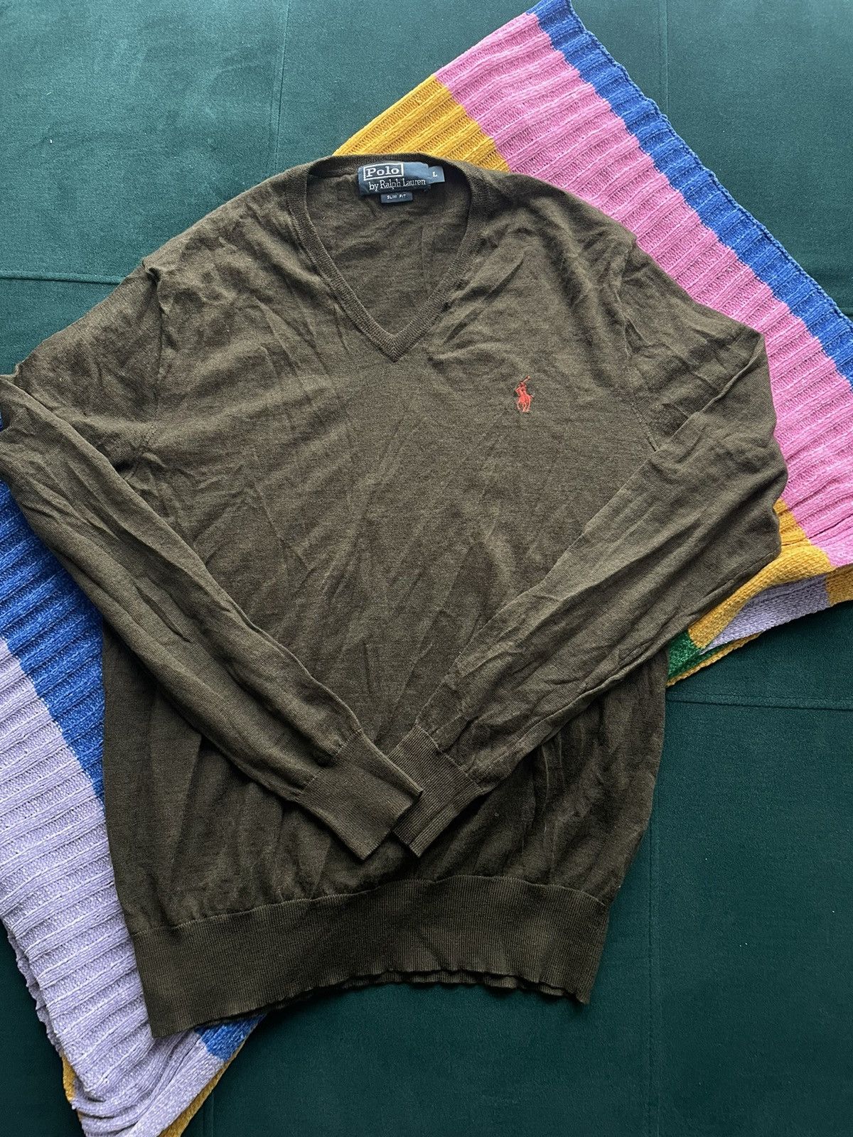 Polo Ralph Lauren Vintage Ralph Polo Lauren Sweater 100% Merino Wool Size L / US 10 / IT 46 - 1 Thumbnail
