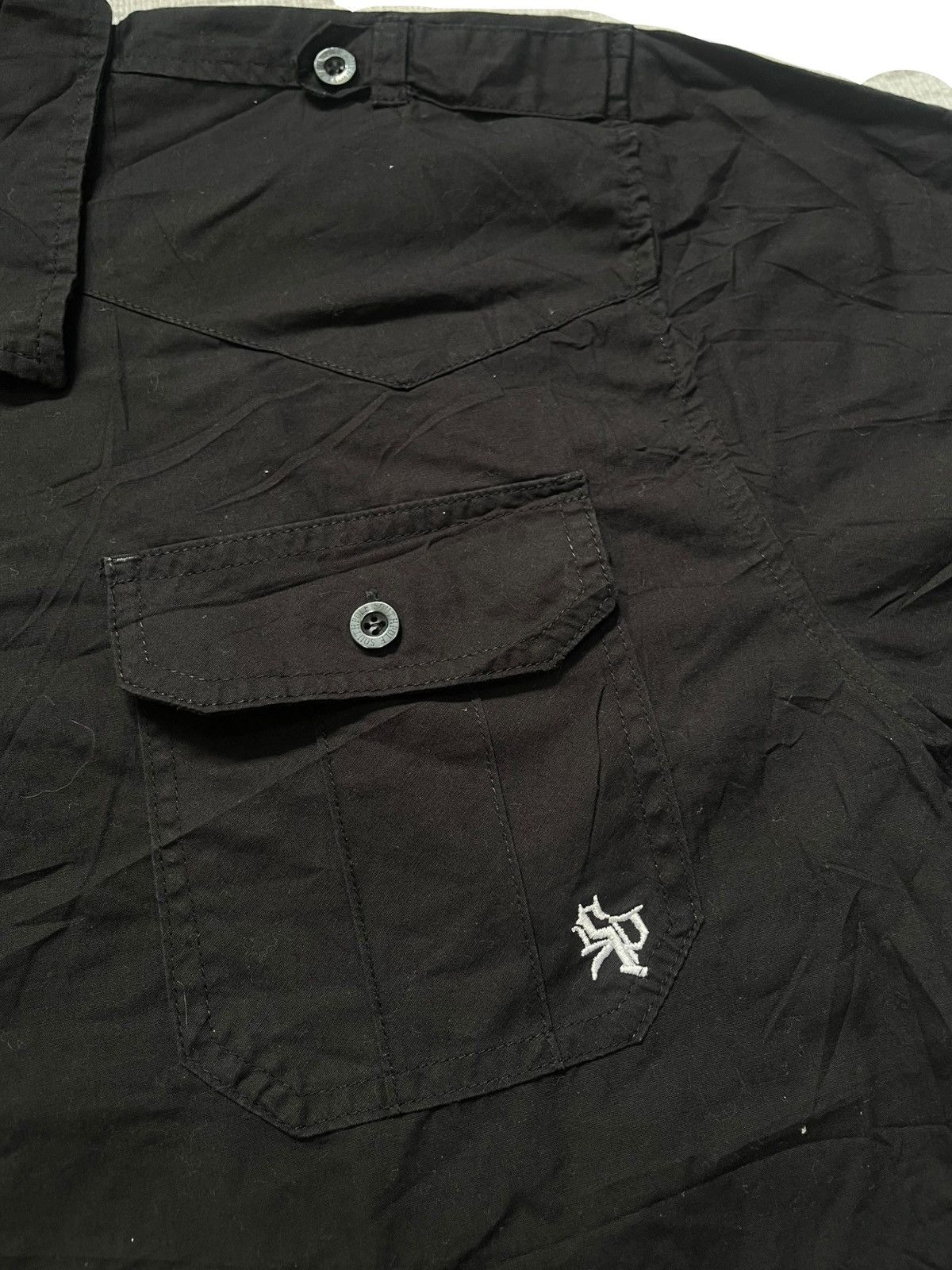 JNCO Y2K Hiphop Southpole Embroidered Stitching Work Shirt Size US L / EU 52-54 / 3 - 6 Thumbnail