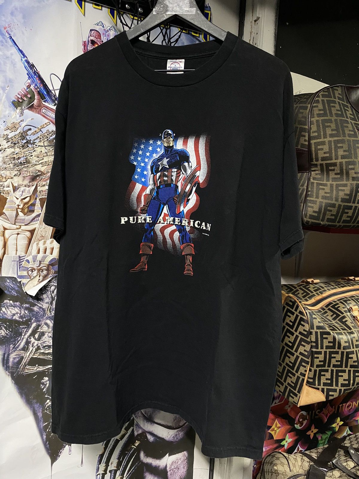 Marvel Comics × Vintage Vintage 1991 Marvel Comics Captain America T-Shirt XLarge Size US XL / EU 56 / 4 - 2 Thumbnail