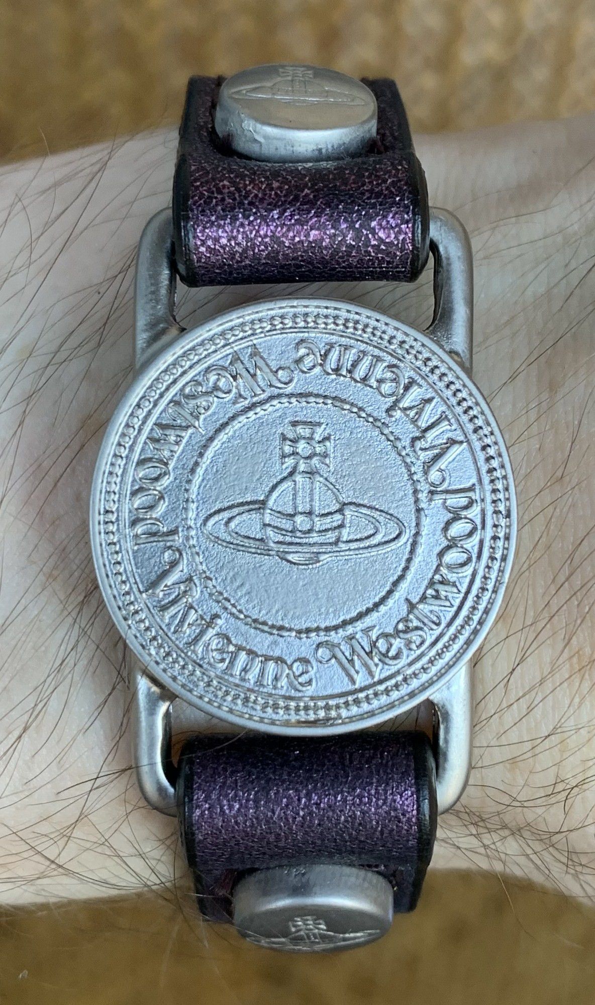 Vivienne Westwood Vivenne Westwood Watch-Inspired Leather Orb Bracelet Size ONE SIZE - 1 Thumbnail