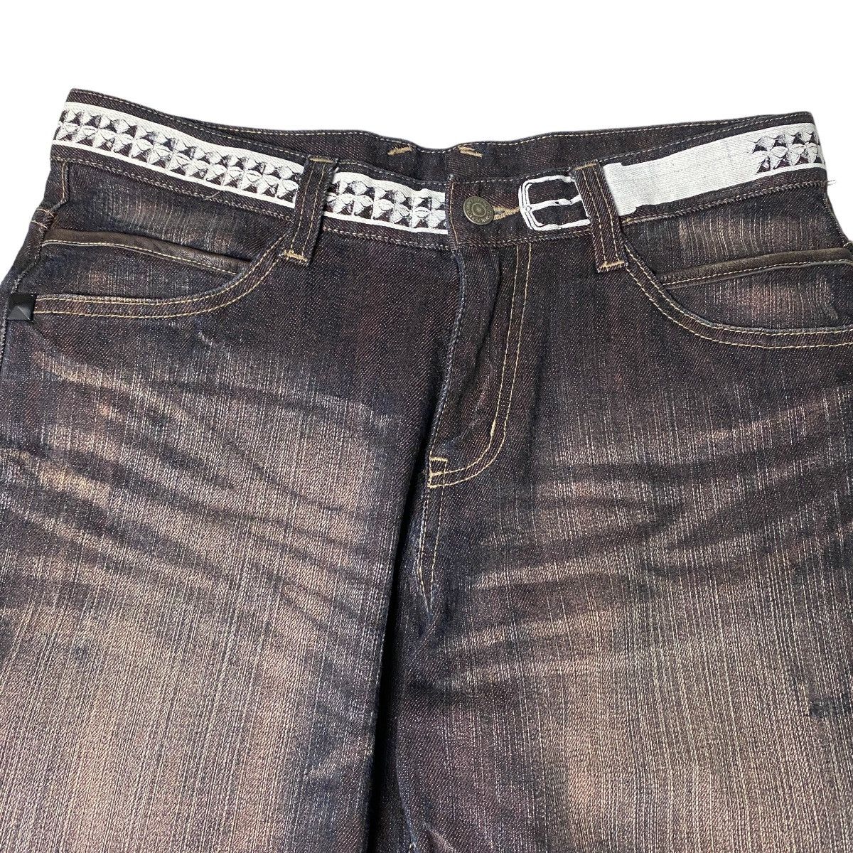 If Six Was Nine × Le Grande Bleu (L.G.B.) × PPFM RARE PPFM Star Flared Mudwash Jeans Size US 32 / EU 48 - 5 Thumbnail