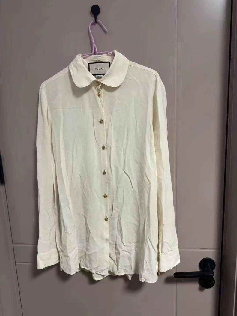 Gucci Gucci Mulberry silk shirt 2501-Nextarrow Size US XXS / EU 40 - 1 Thumbnail