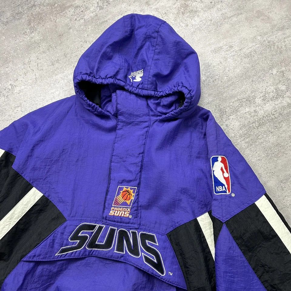 NBA × Starter × Vintage PHOENIX SUNS STARTER AUTHENTICS PUFFER JACKET HOODIE YOUTH Size US XL / EU 56 / 4 - 4 Thumbnail
