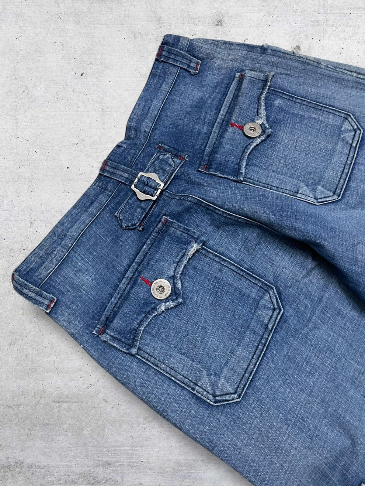 GOA MOUNTED POLICE 1990S JAPAN DESIGNER BAGGY MULTIPOCKET DENIM Size US 32 / EU 48 - 12 Thumbnail