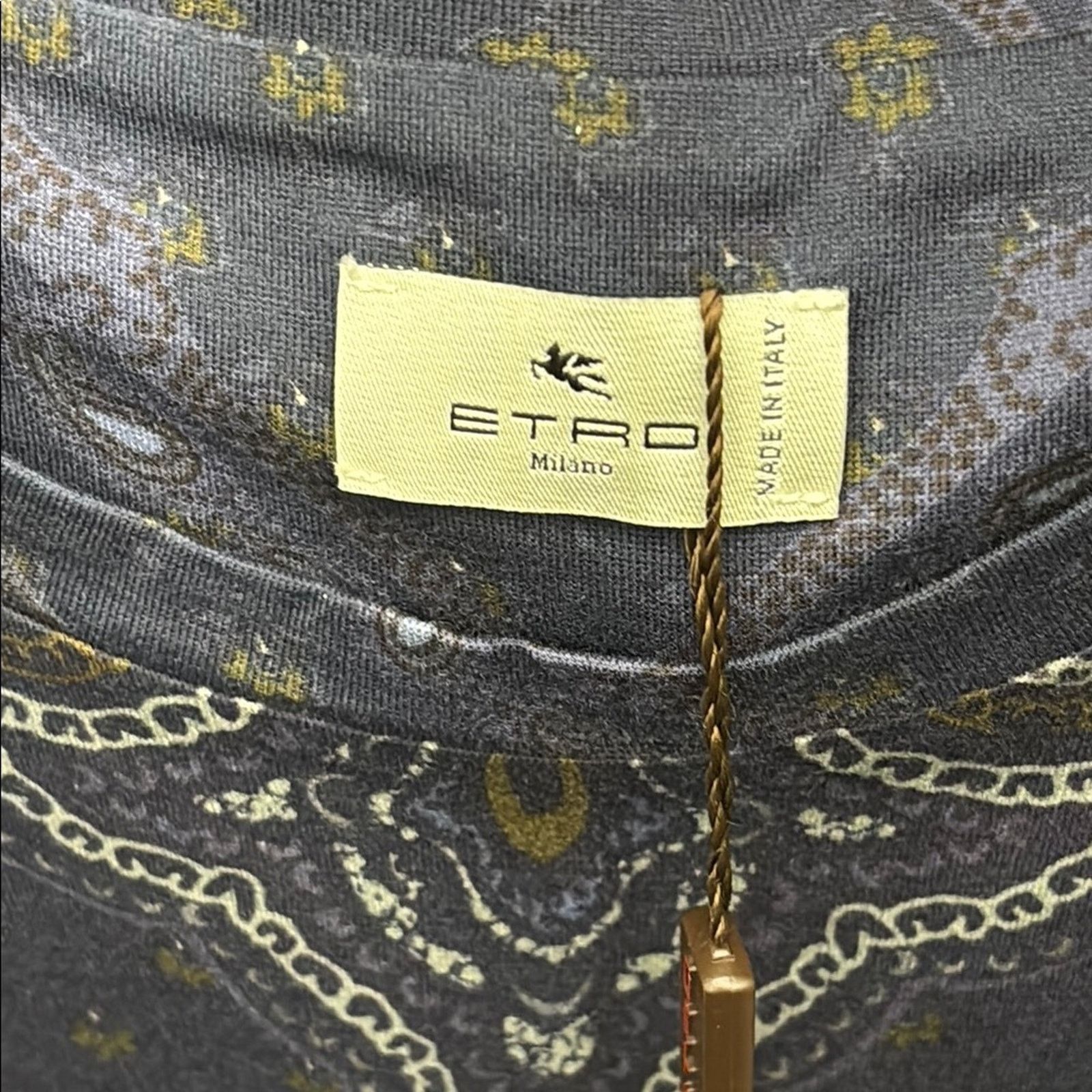 Etro NWT Etro Blue and Purple Paisley Shirt Top Size S Size S / US 4 / IT 40 - 7 Thumbnail
