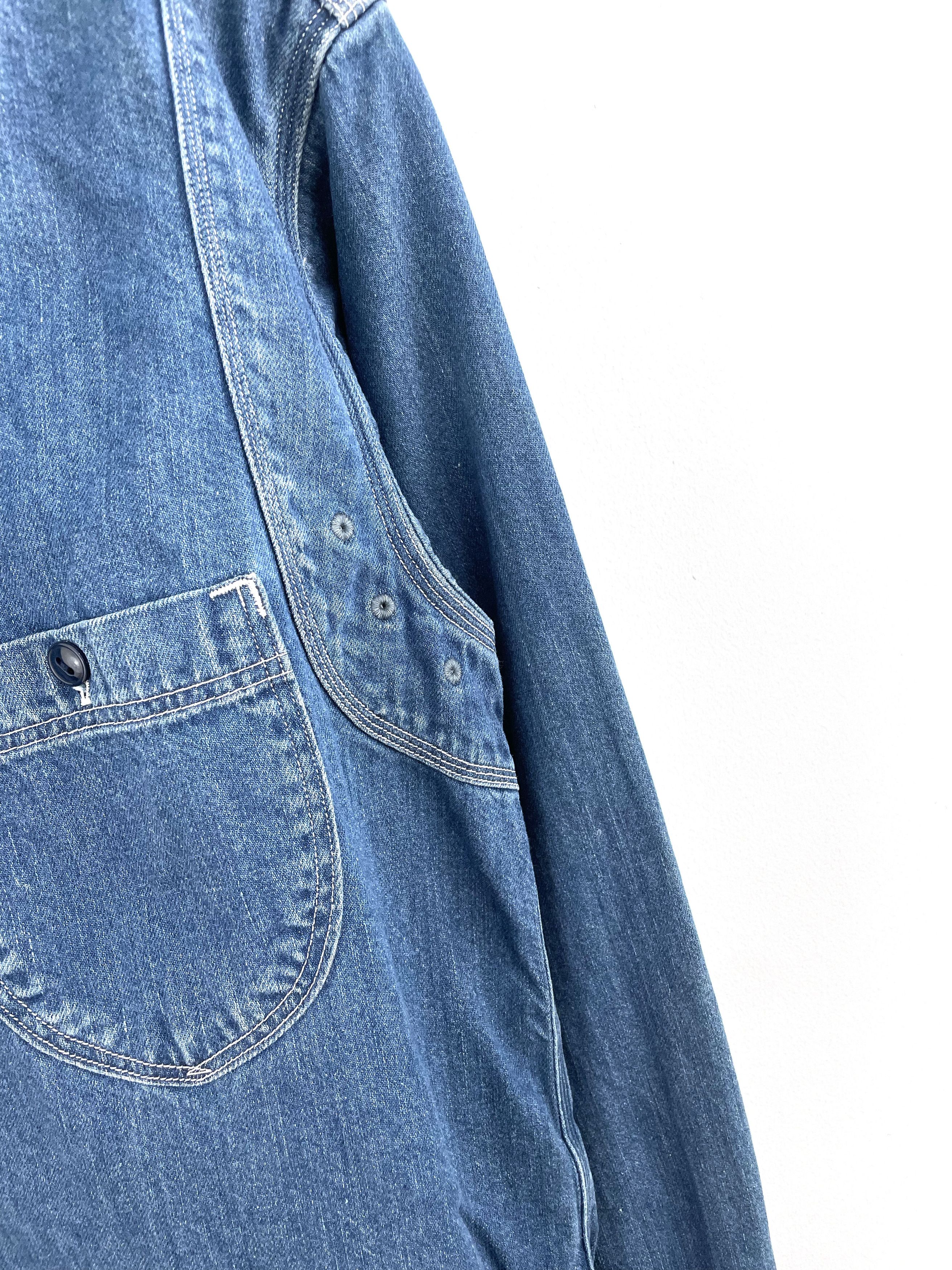 Kapital Asymmetrical Denim Shirt Size US L / EU 52-54 / 3 - 6 Thumbnail