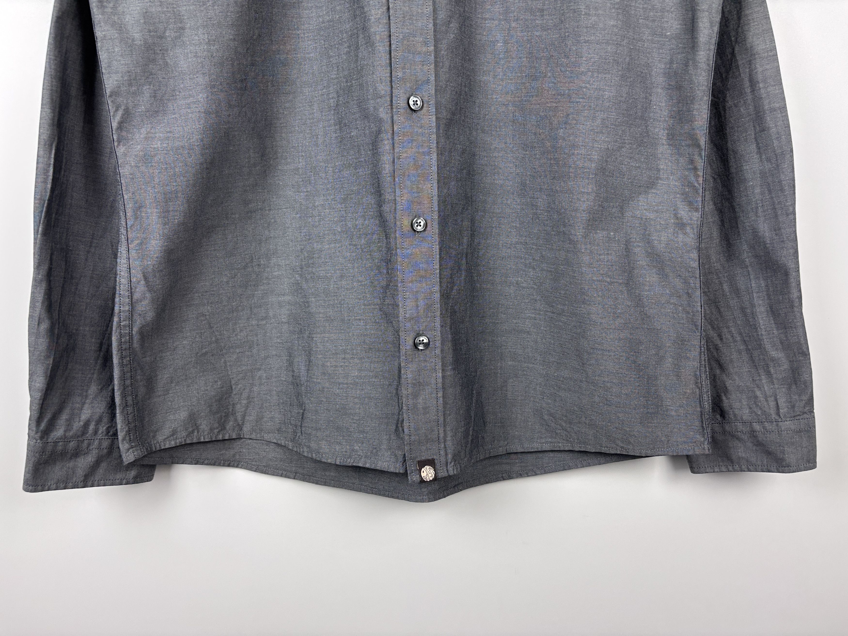 Pretty Green Pretty Green Button Down Long Sleeve Shirt Cotton Gray L Size US L / EU 52-54 / 3 - 3 Thumbnail