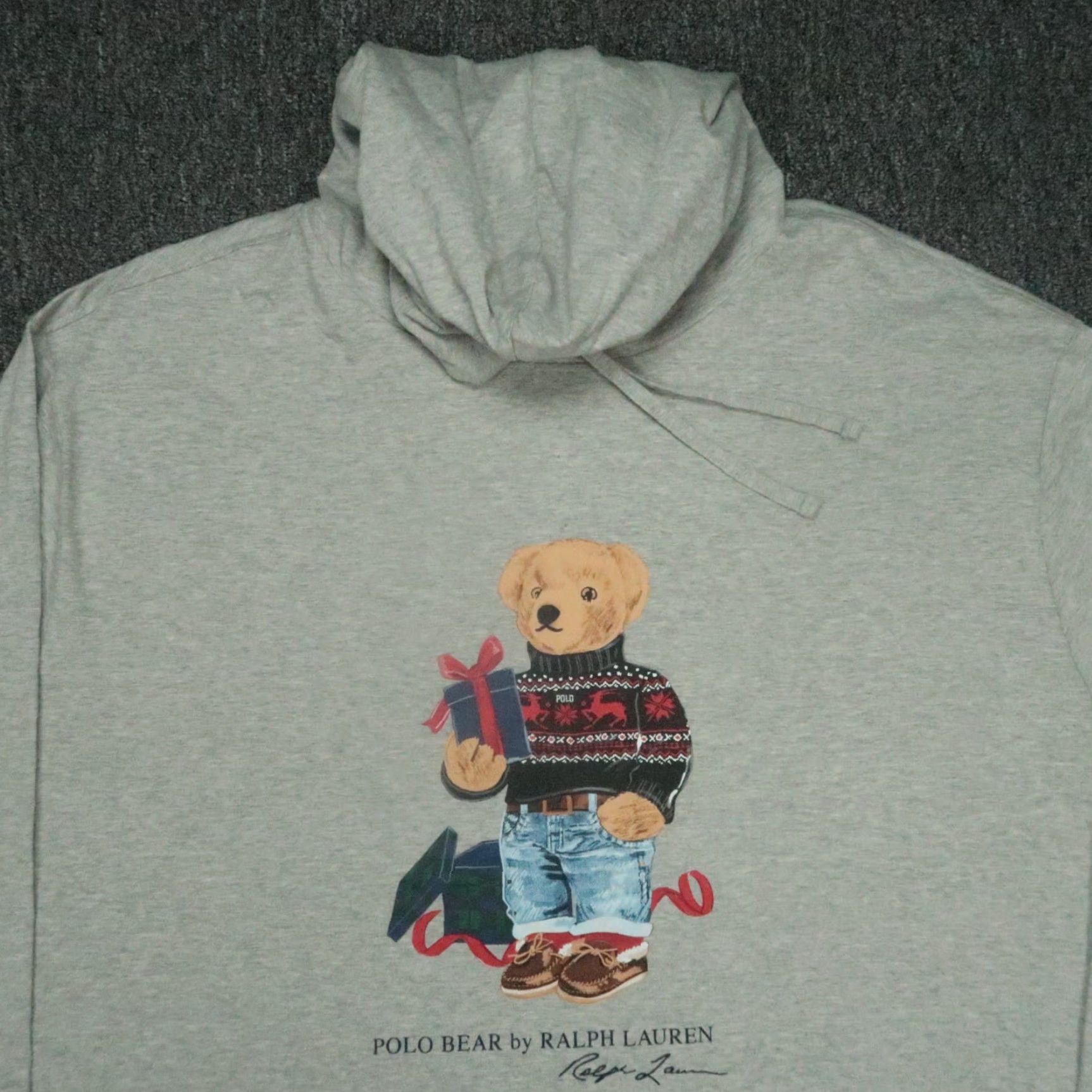 Polo Ralph Lauren Polo Ralph Lauren Hoodie Mens 4XL Tall Gray Christmas Bear Pullover Hooded 4XLT Size US XXL / EU 58 / 5 - 2 Thumbnail