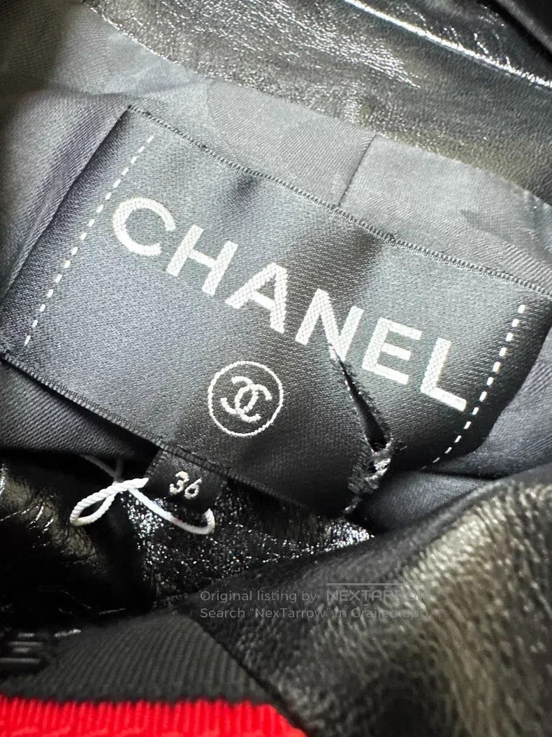 Chanel Chanel Red rolled-edged leather jacket long-sleeved long-s Size XS / US 0-2 / IT 36-38 - 5 Thumbnail