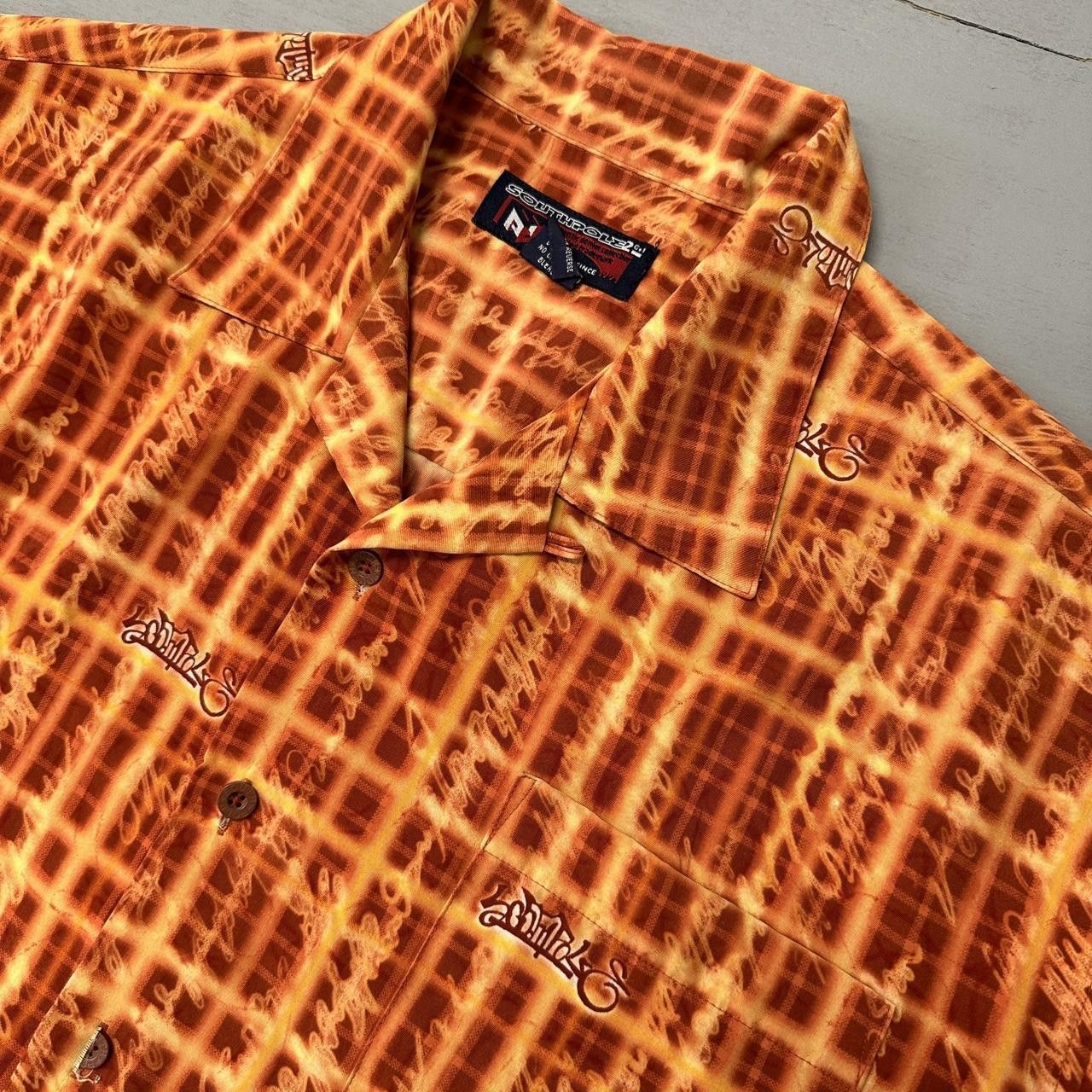 JNCO × Southpole Y2K Crazy Southpole Flames Button Up Collared Shirt XL Size US XL / EU 56 / 4 - 3 Thumbnail