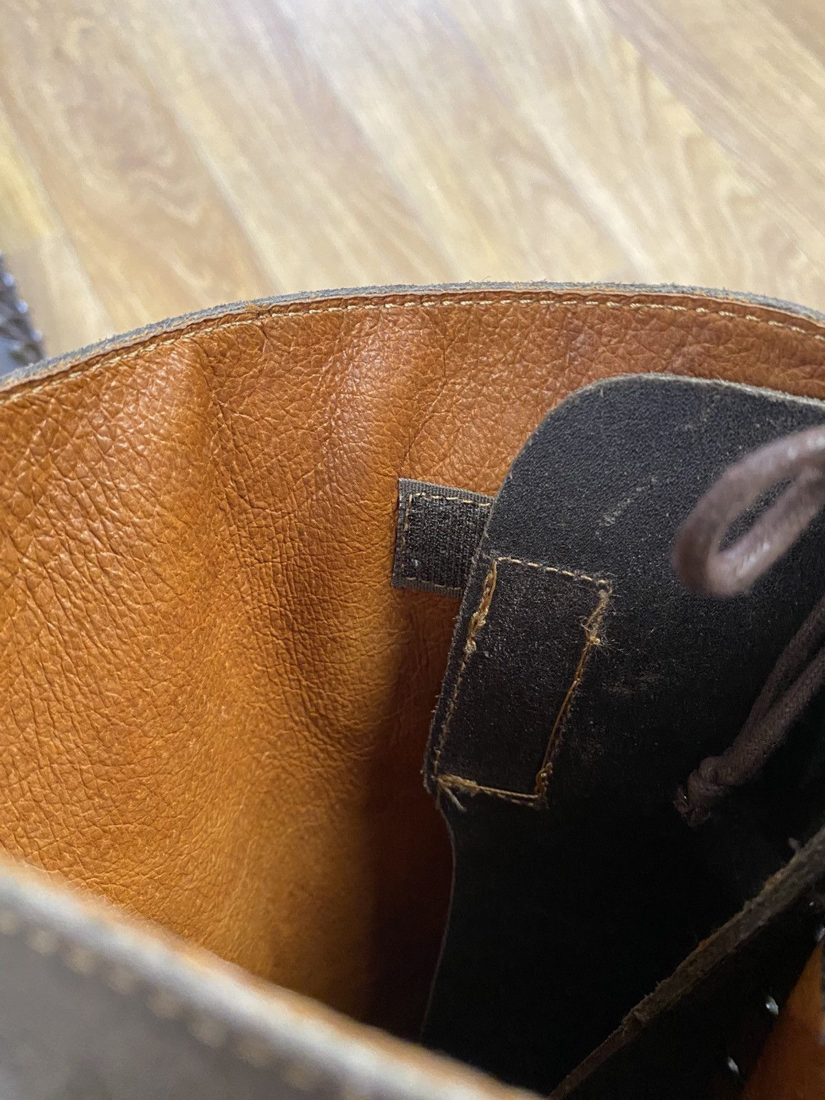 Buttero Buttero Vintage Knee-high Brown Leather Engineer Boots Size US 8 / IT 38 - 7 Thumbnail