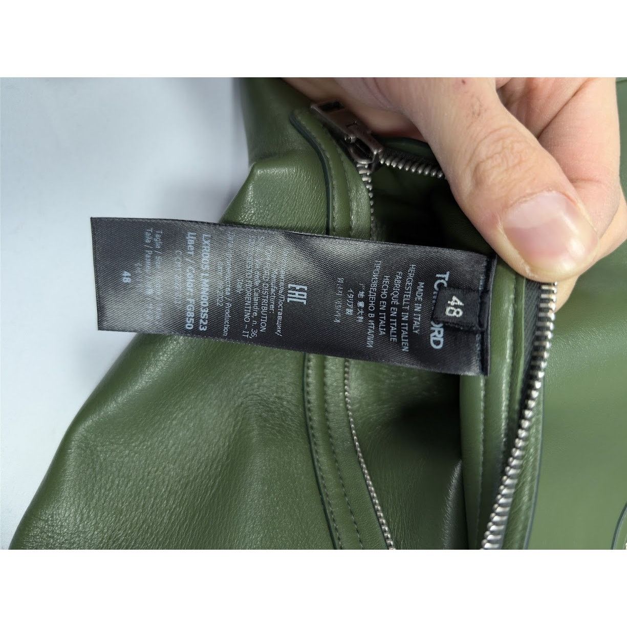 Tom Ford o1rshd1 Leather Jacket in Green Size US M / EU 48-50 / 2 - 17 Thumbnail