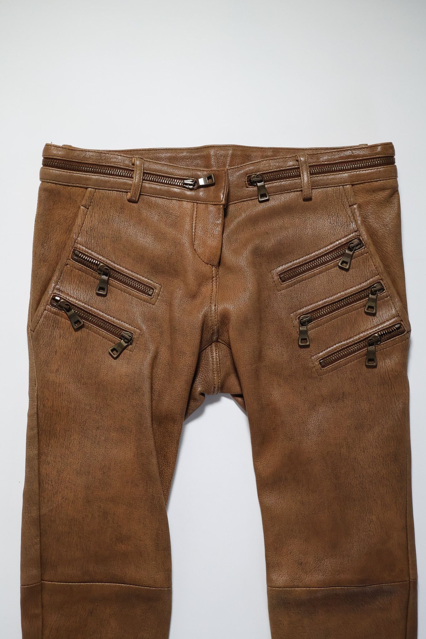 Balmain Balmain SS11 5 Zip Leather Skinny Pants Size 28" / US 6 / IT 42 - 2 Thumbnail