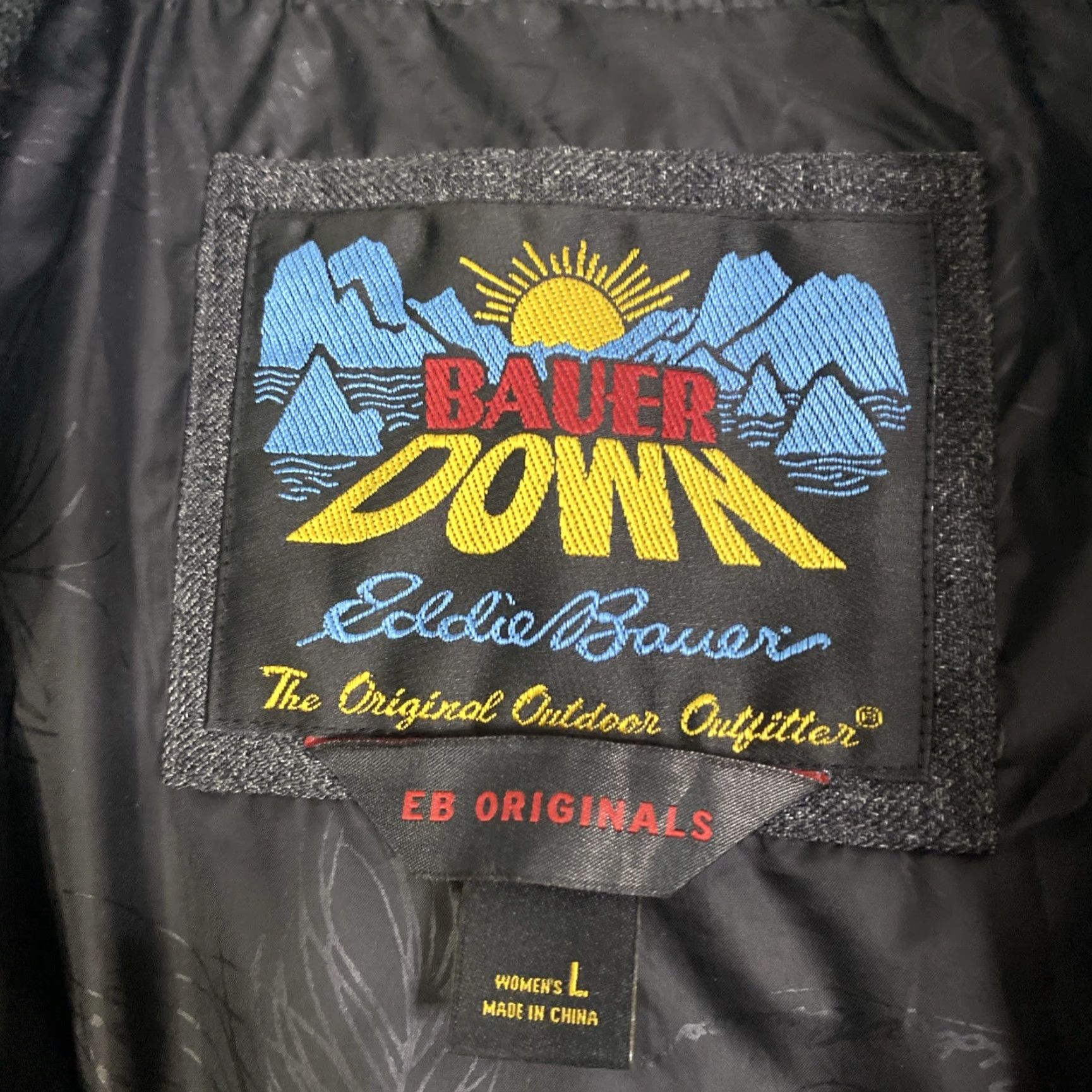 Eddie Bauer VINTAGE Eddie Bauer Down Jacket - Bomber, Quilted, Gray, Size L, Women, 21X26 MP 21X26 Size L / US 10 / IT 46 - 3 Thumbnail