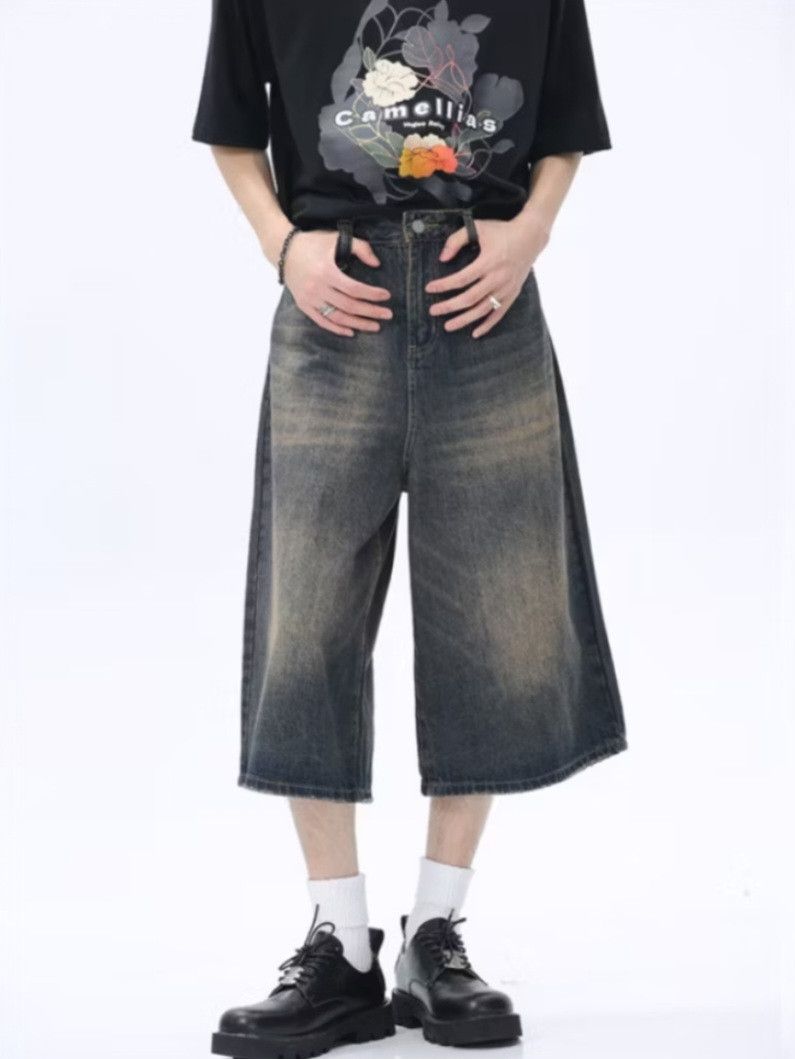 Japanese Brand Grey colour Japanese style harajuku jort pant Size US 29 - 1 Preview