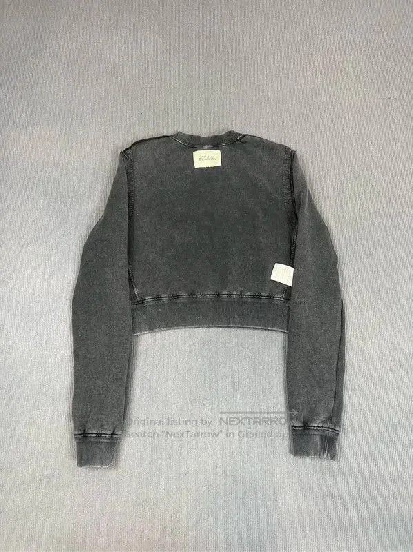 Fendi Fendi Cropped Gray Cotton Sweatshirt . Size M / US 6-8 / IT 42-44 - 2 Thumbnail