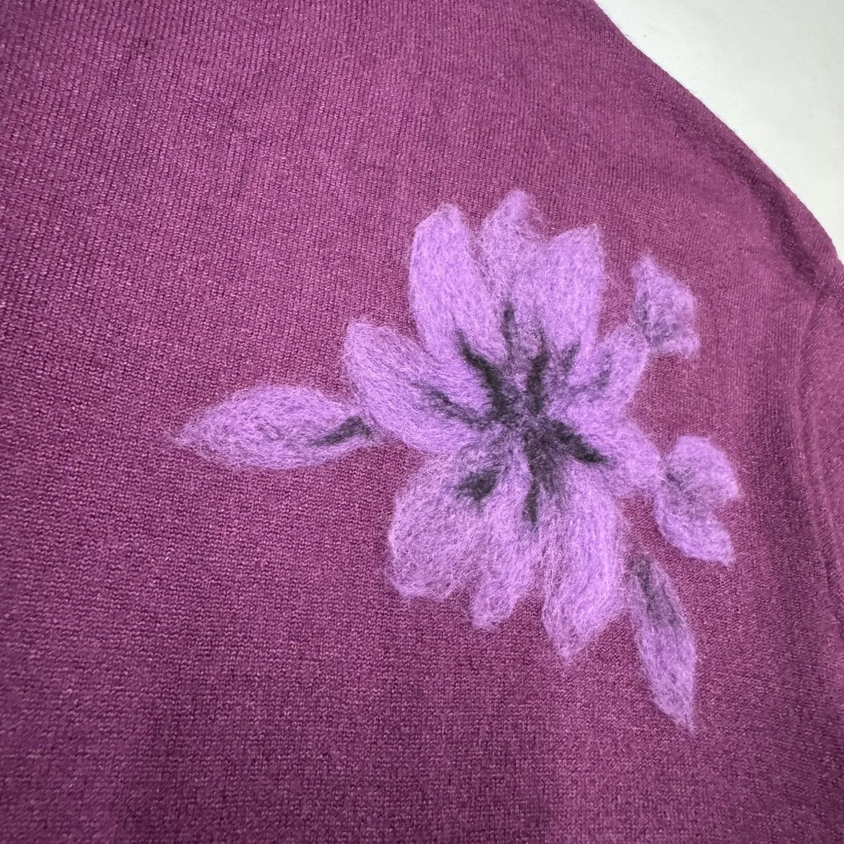 Kenzo Vtg🔥Kenzo High Neck Jumper Mohair Flowers Embossed Knitwear Size US M / EU 48-50 / 2 - 11 Thumbnail