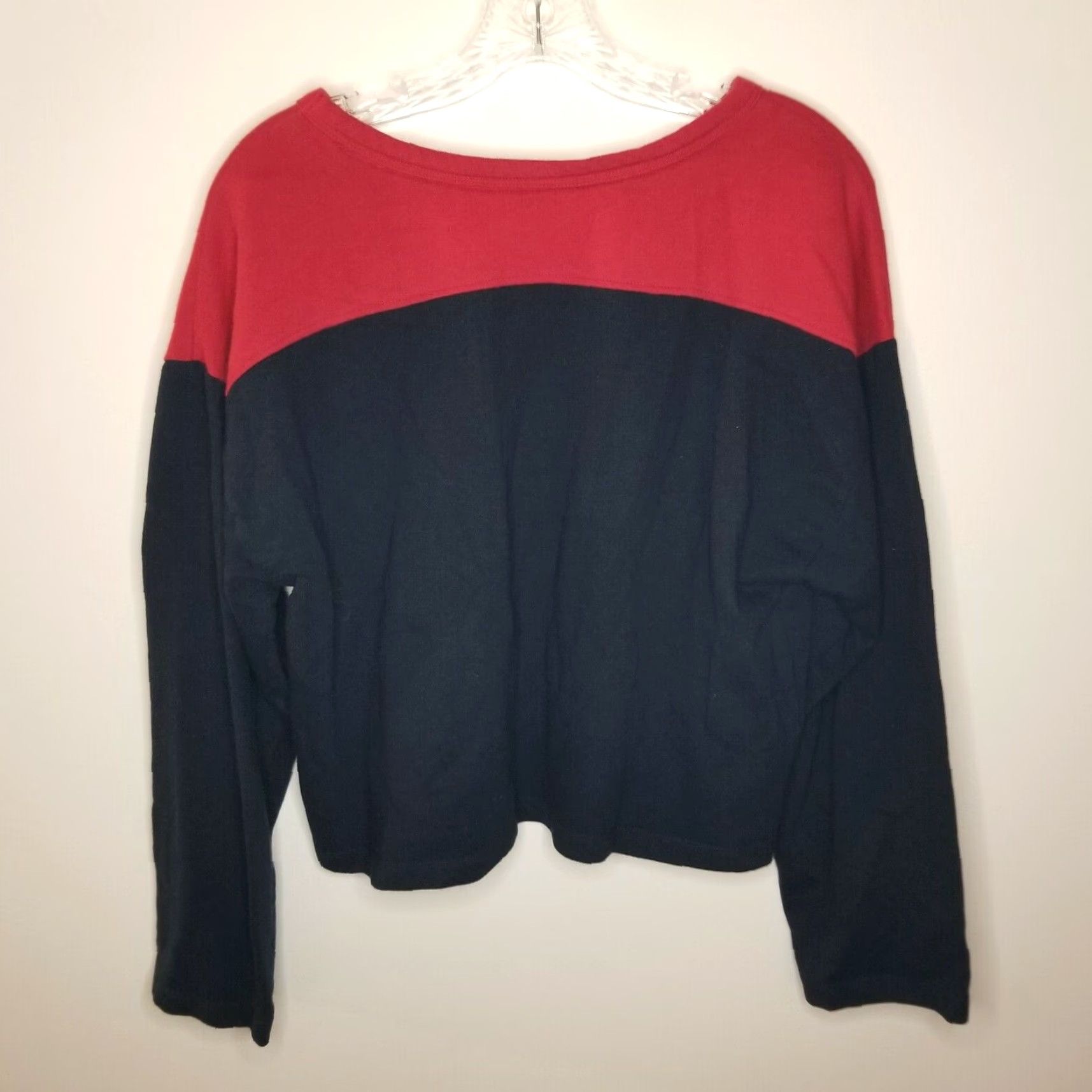 Tommy Hilfiger Tommy Hilfiger Long Sleeve Sleepwear Top Adult Extra Large Blue Red Womens Size XL / US 12-14 / IT 48-50 - 4 Thumbnail
