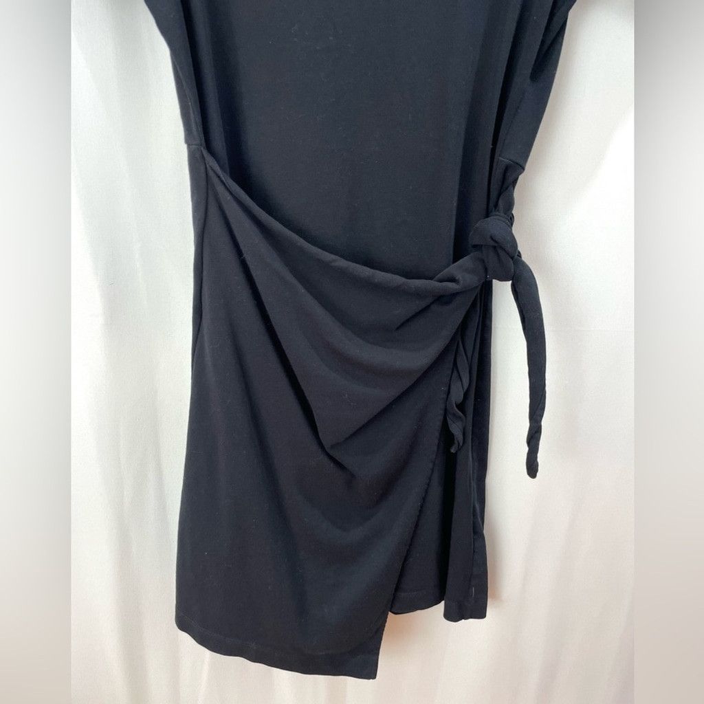 Vince Vince Jet Black Side Tie Cotton T-Shirt Dress Size S Size S / US 4 / IT 40 - 5 Thumbnail