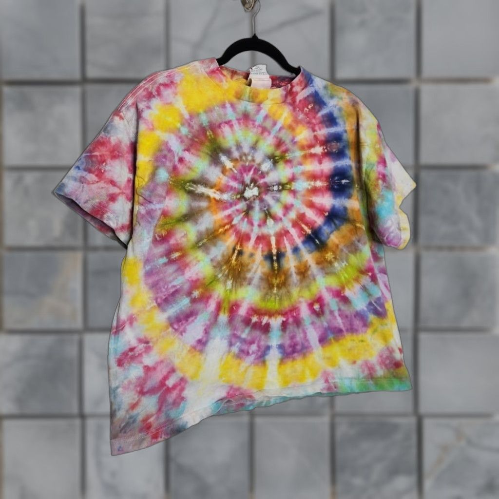 Vintage VINTAGE Tie Dye Boxy Warner Bros Nature Earth Art 90s Large Shirt Unisex Adults Size US L / EU 52-54 / 3 - 1 Thumbnail