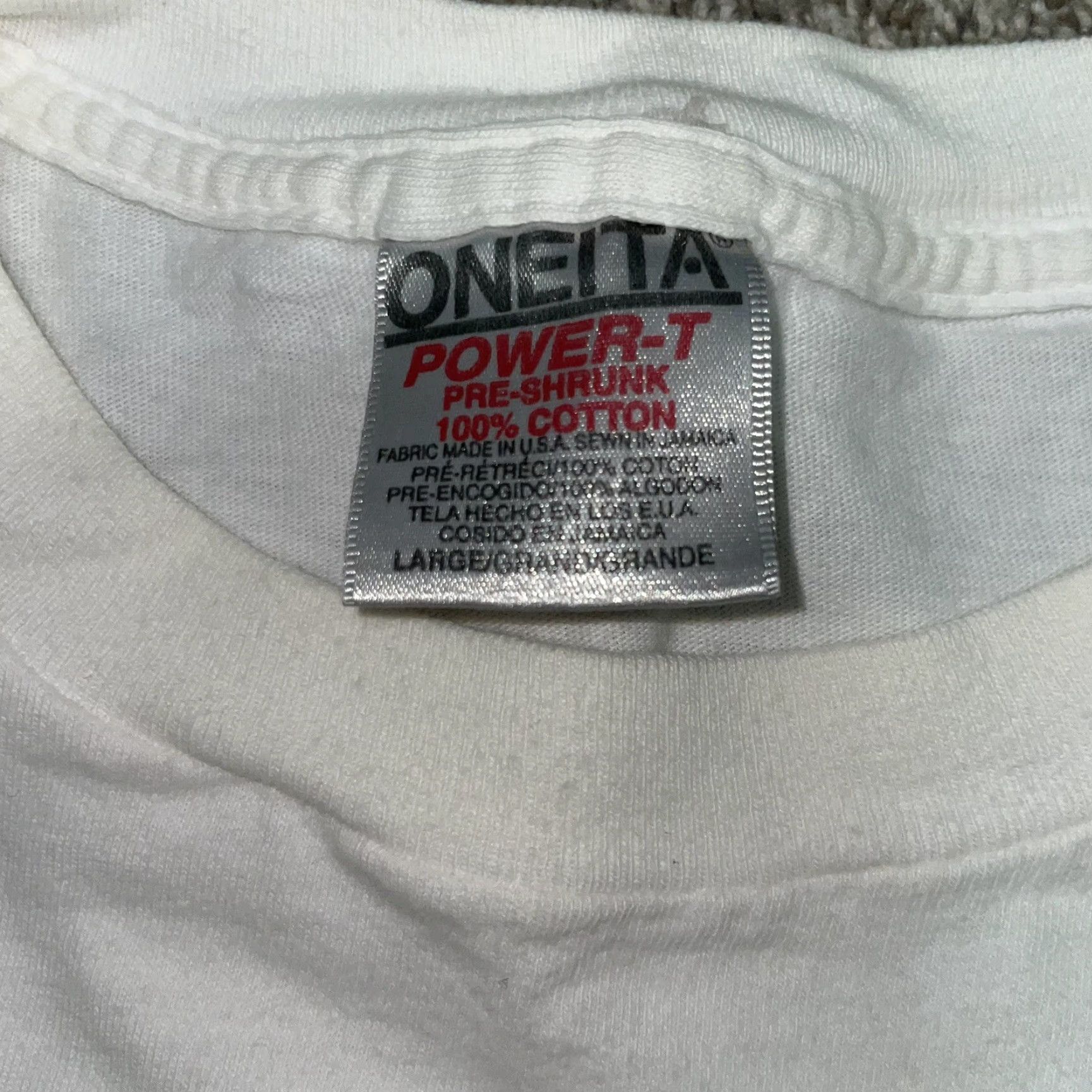 Vintage VINTAGE Oneita Rush Limbaugh Ditto Head Single Stitch T-Shirt Men L White Logo Stitch Mens Size US L / EU 52-54 / 3 - 2 Thumbnail