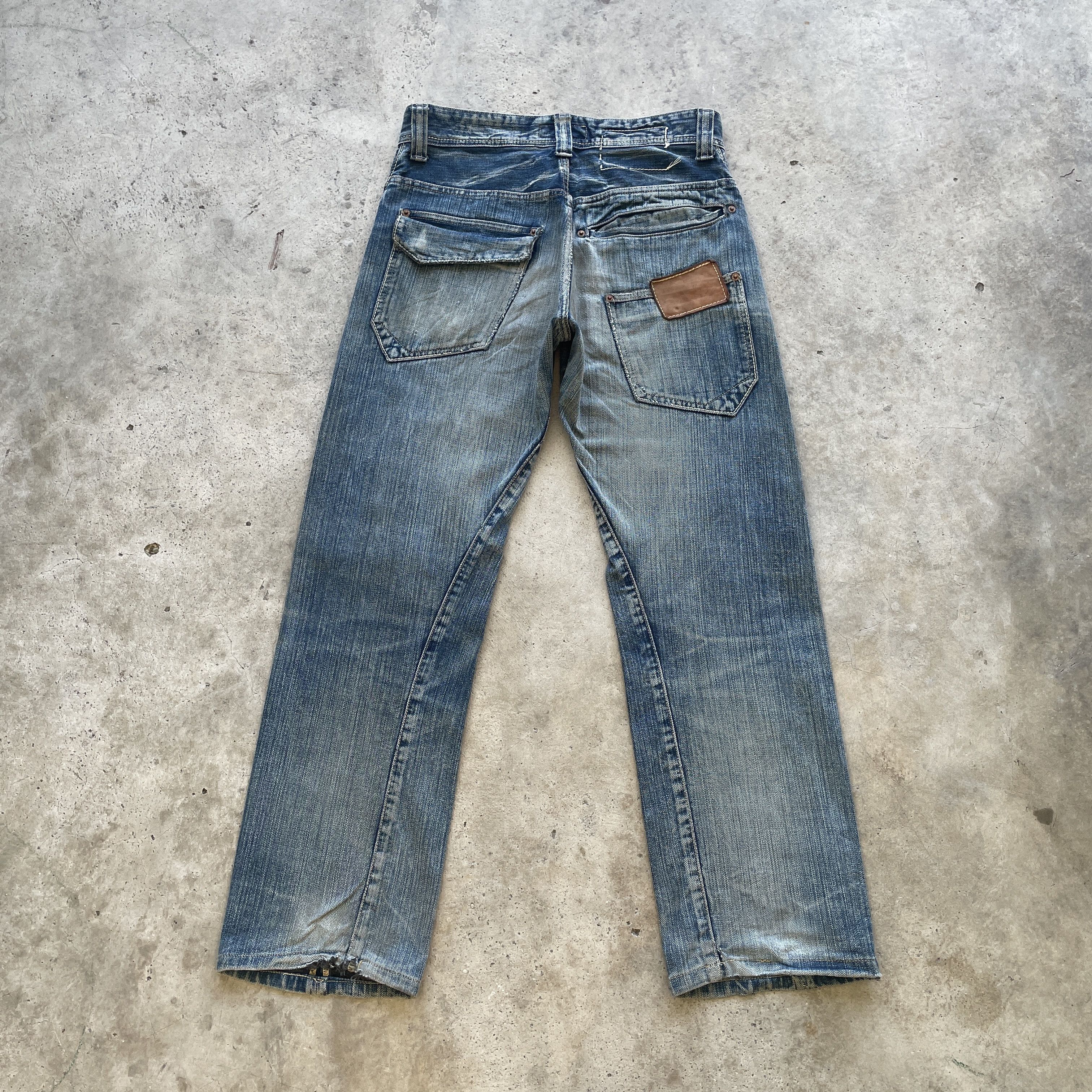 Japanese Brand × Jean W32 VINTAGE JOHNBULL KOJIMA JAPAN FADED RIPPED JEANS PANTS Size US 32 / EU 48 - 11 Thumbnail