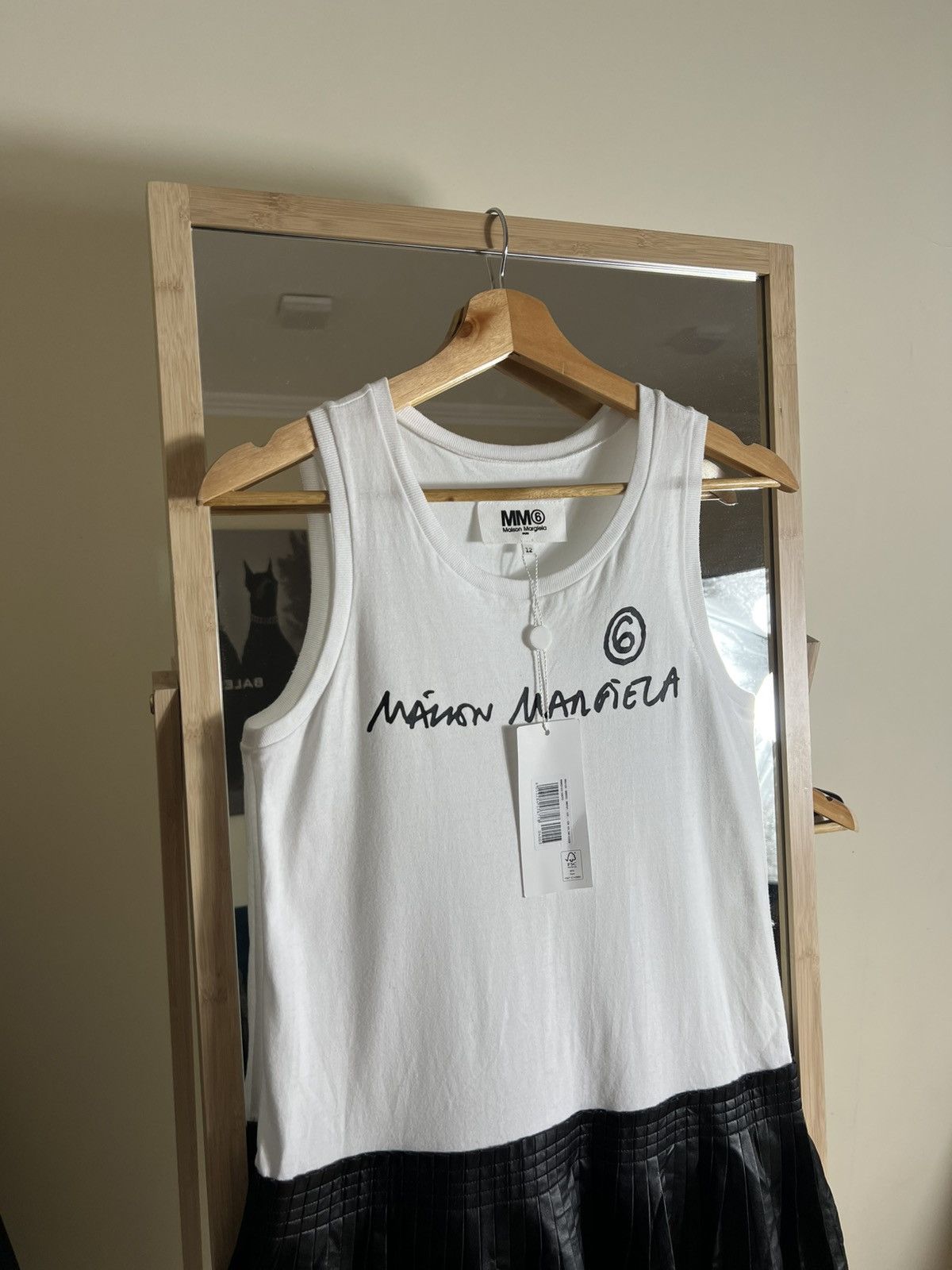 Maison Margiela Maison Margiela MM6 Contrast Panel Dress WhiteTop BlackSkirt Size S / US 4 / IT 40 - 5 Thumbnail