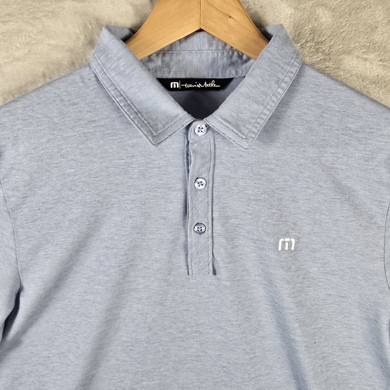 TravisMathew Travis Mathew Zinna Polo Golf Shirt Mens Size L Blue Size US L / EU 52-54 / 3 - 3 Thumbnail