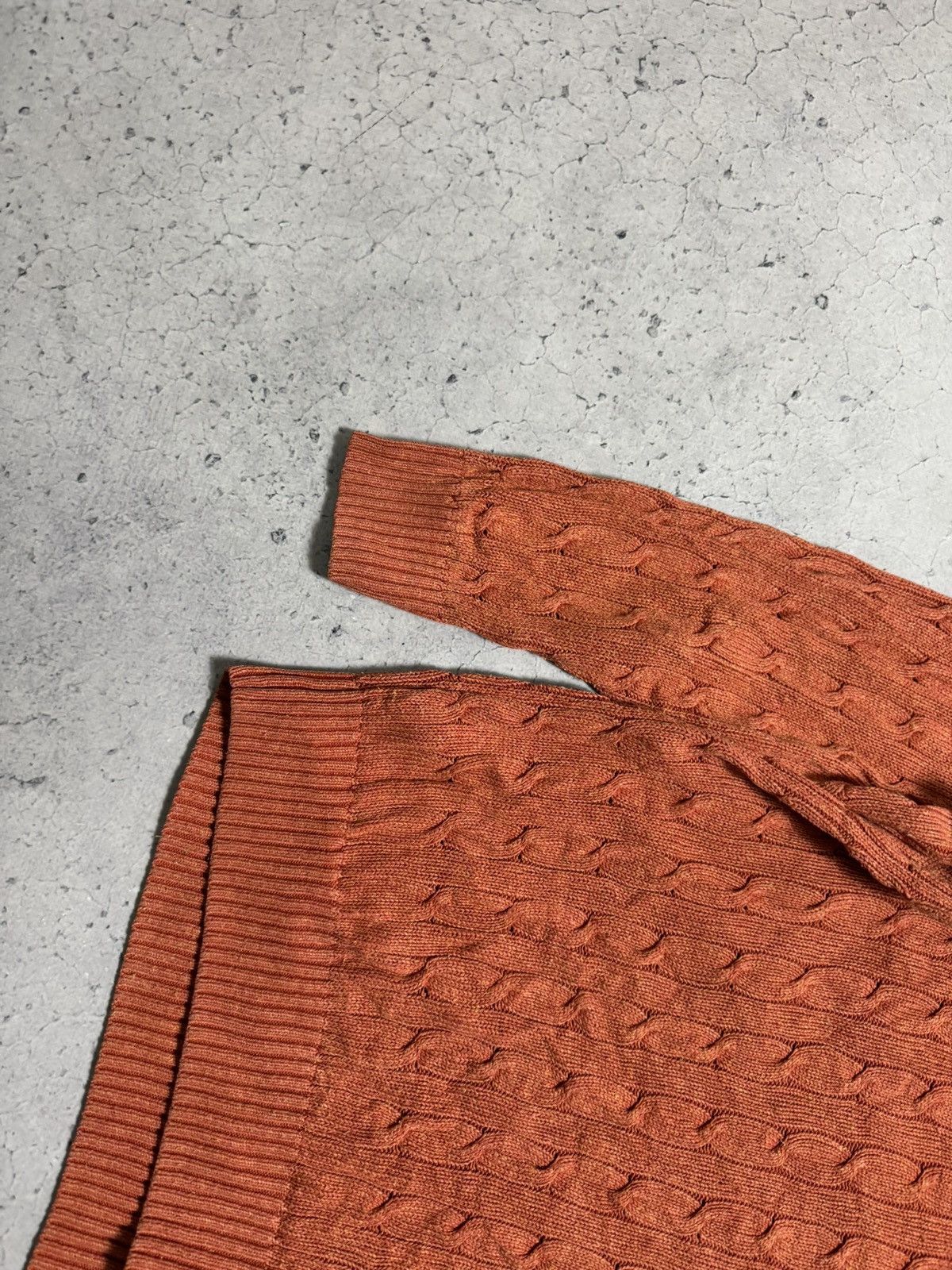 Polo Ralph Lauren Polo Ralph Lauren Cable Knit Sweater Orange Size XL Size US XL / EU 56 / 4 - 3 Thumbnail