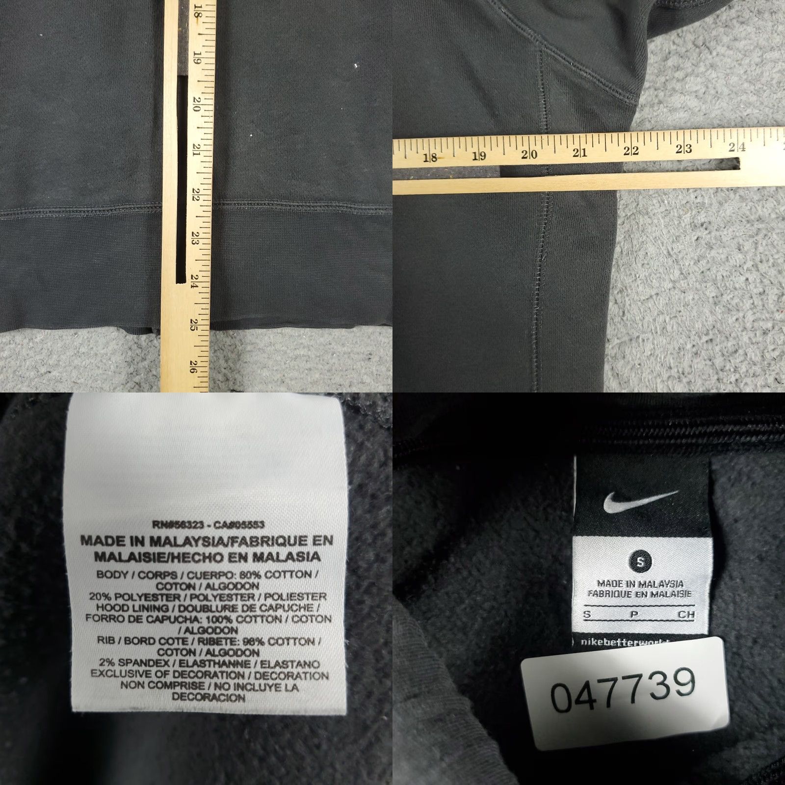 Nike Nike Full Zip Hoodie Mens Small Gray Solid Sweatshirt Sunday Night Football Size US S / EU 44-46 / 1 - 8 Thumbnail