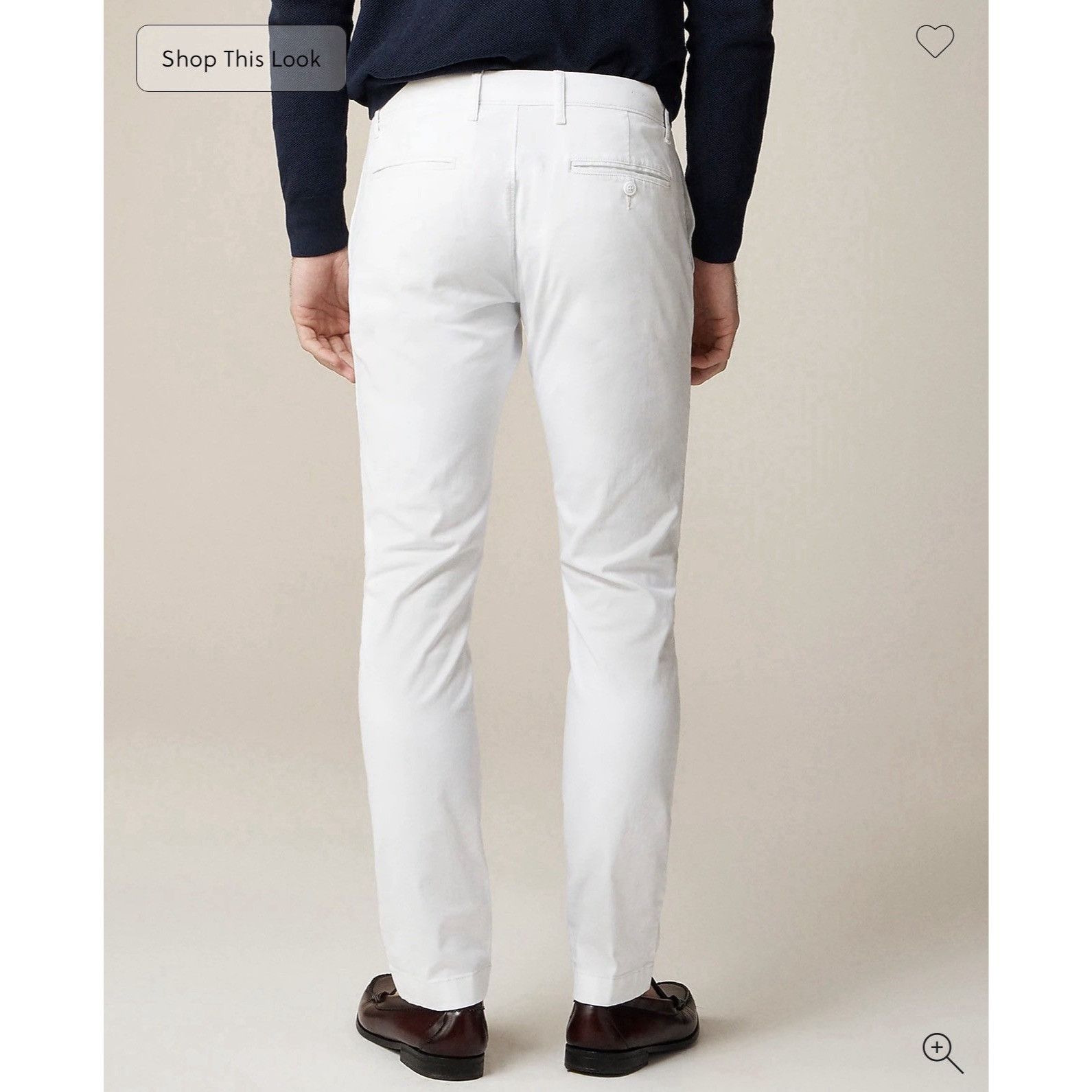 J.Crew J.Crew Mens 484 Slim-fit Stretch Chino White Pant 28/32 Size US 28 / EU 44 - 2 Thumbnail