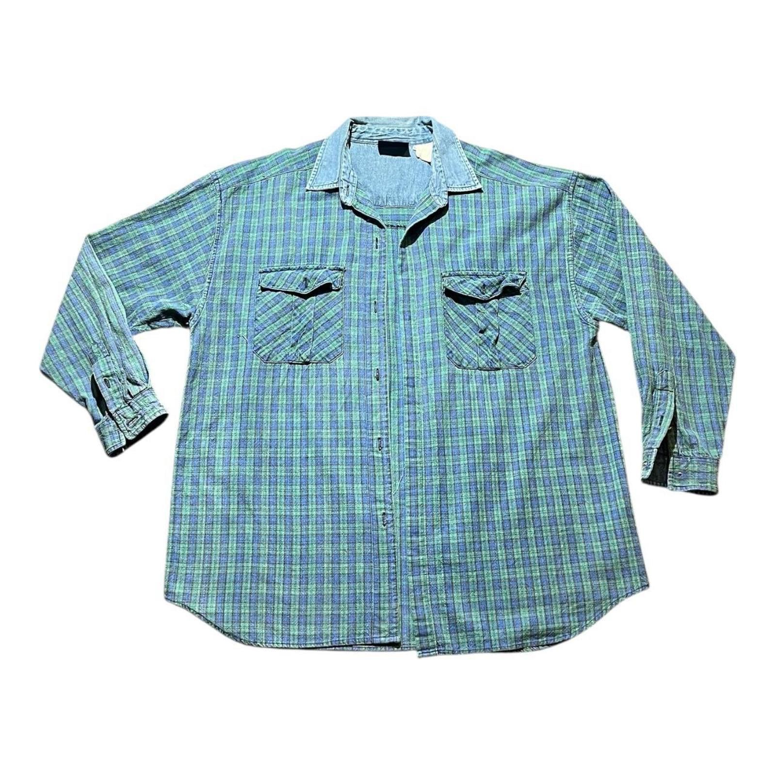 Faded Glory Vintage 90s Faded Glory Flannel Button Down Shirt Size US XL / EU 56 / 4 - 1 Thumbnail
