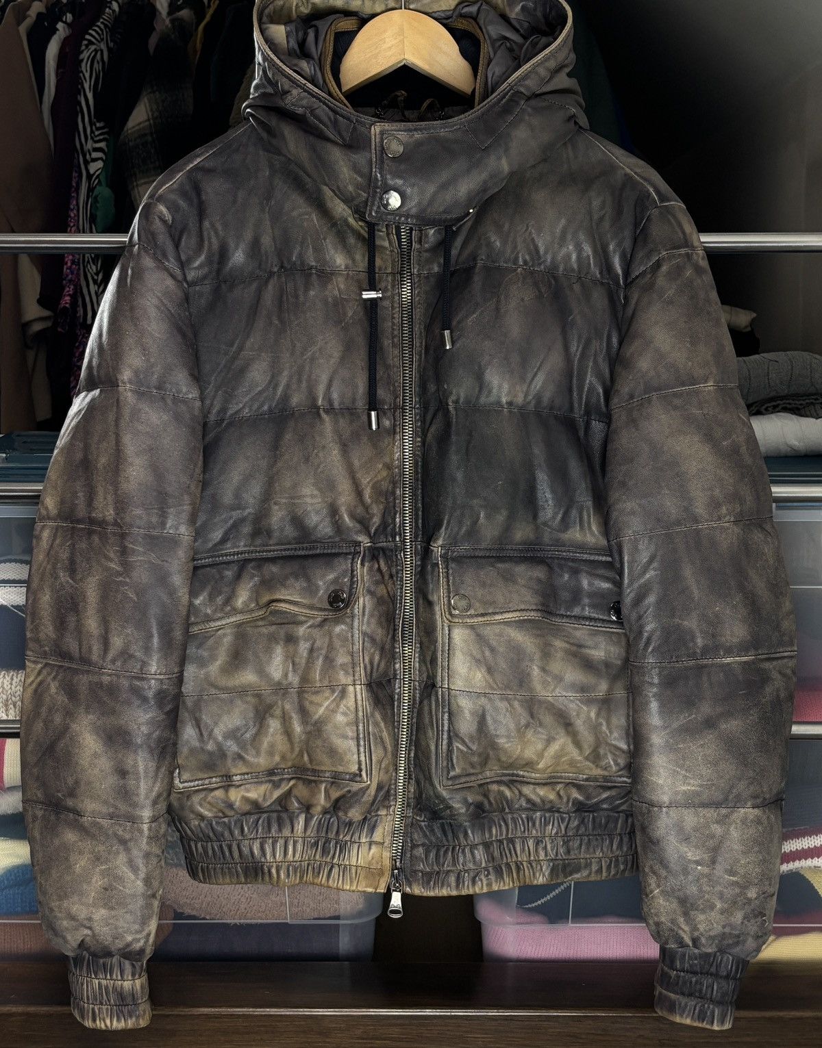 Dolce & Gabbana Dolce & Gabbana Lambskin Leather Down Vintage Jacket Rare Size US L / EU 52-54 / 3 - 1 Thumbnail