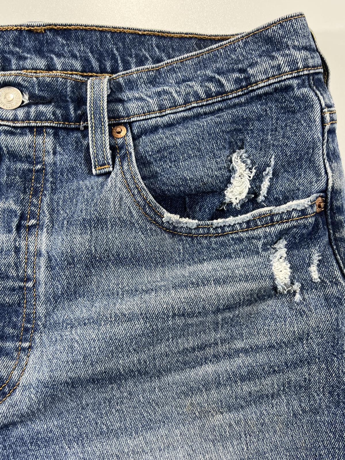 Unknown London Vintage Levi’s 501 Blue Distressed Denim Shorts 30 Size US 30 / EU 46 - 2 Thumbnail