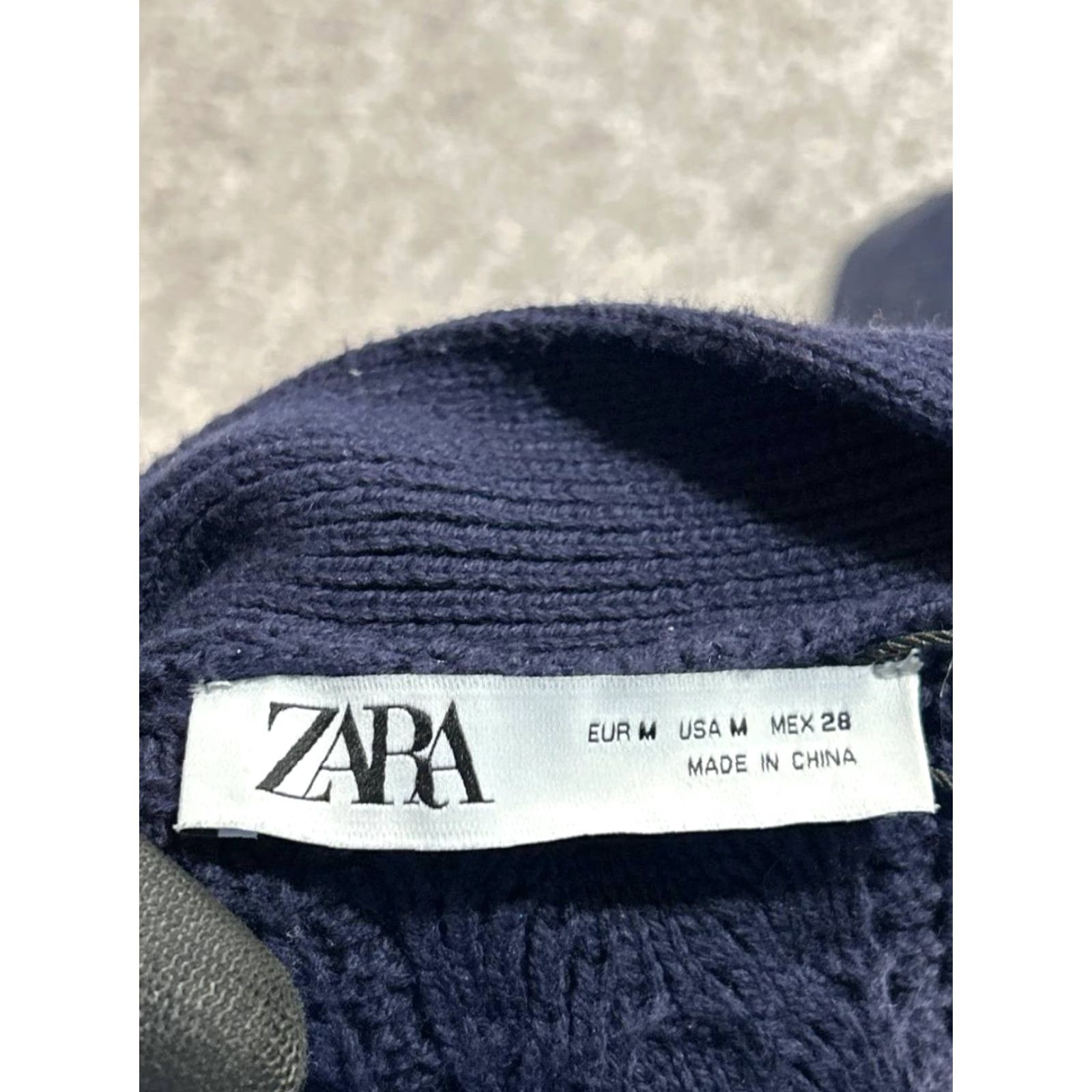 Zara Zara Jacket Womens Medium Blue Ribbed Cable Knit Sweater V Neck Button Front Size M / US 6-8 / IT 42-44 - 4 Thumbnail