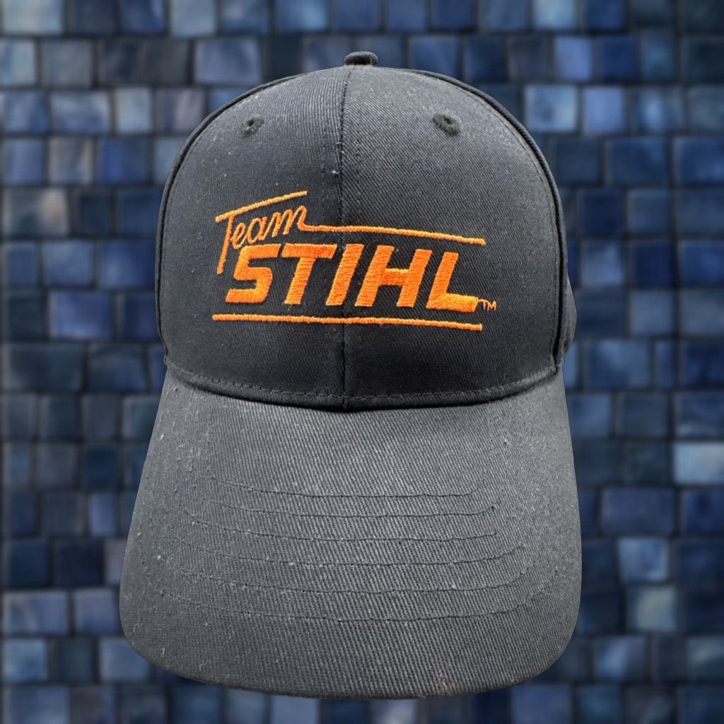 Vintage STIHL Cap Hat Black Orange Embroidered Adjustable Baseball Hat Workwear NEW Size ONE SIZE - 1 Thumbnail