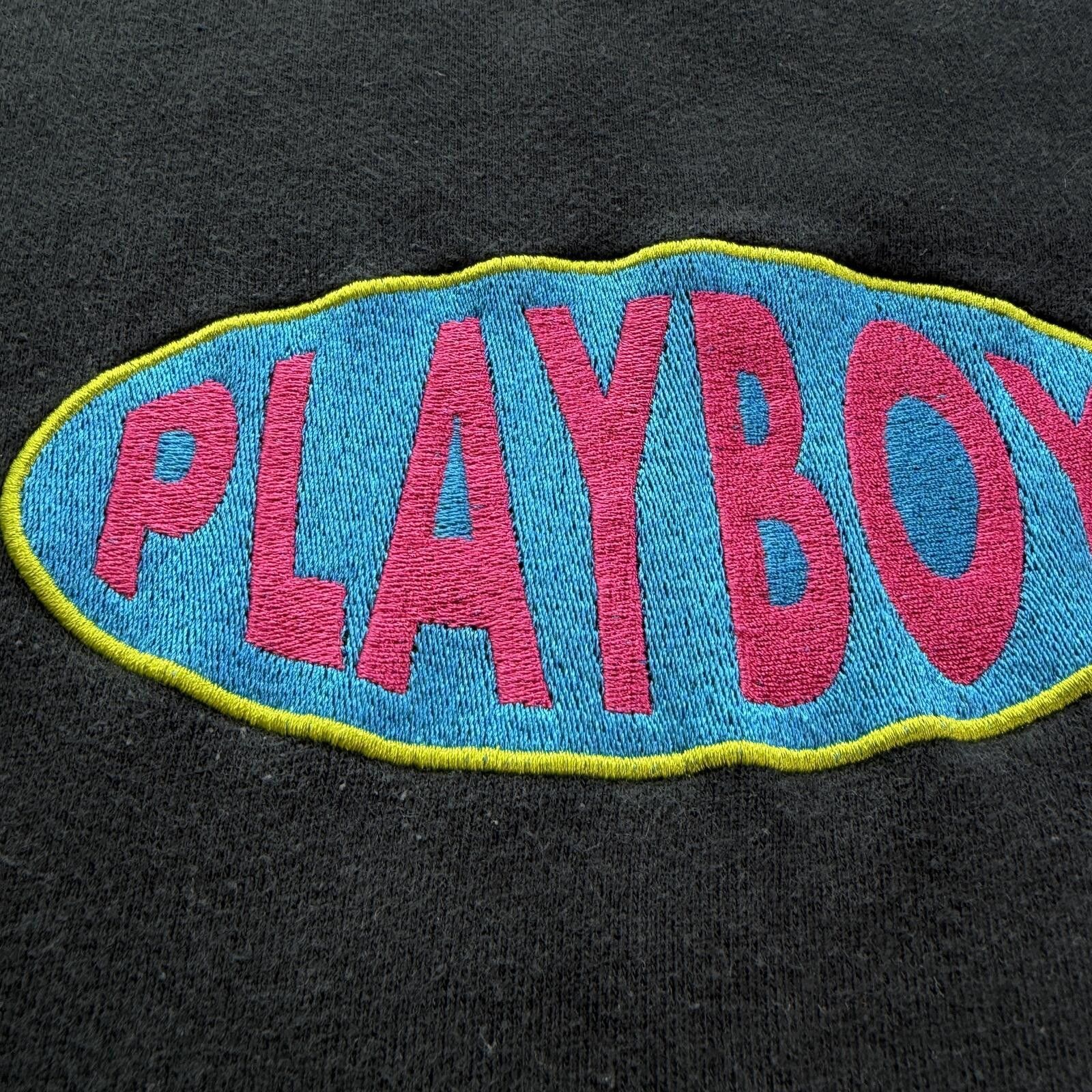 Playboy Playboy PacSun Black Embroidered Logo Crewneck Sweatshirt L Size US L / EU 52-54 / 3 - 4 Thumbnail
