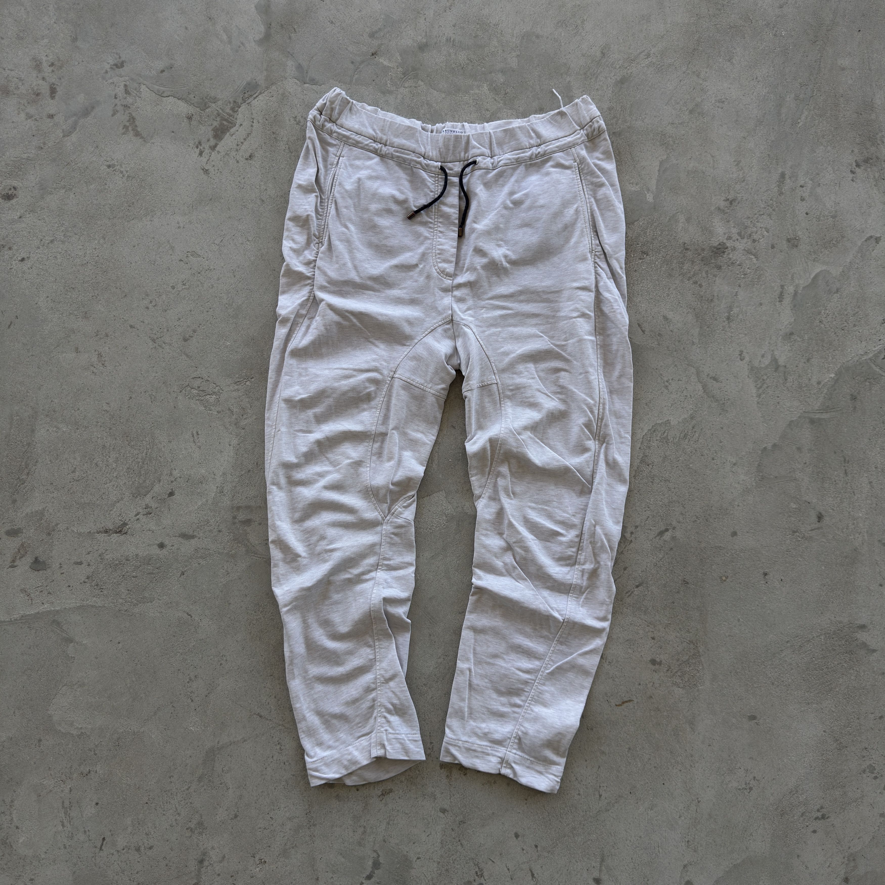 Brunello Cucinelli Brunello Cucinelli Grey Paneled Drawstring Joggers IT 46 Size 32" / US 10 / IT 46 - 1 Thumbnail