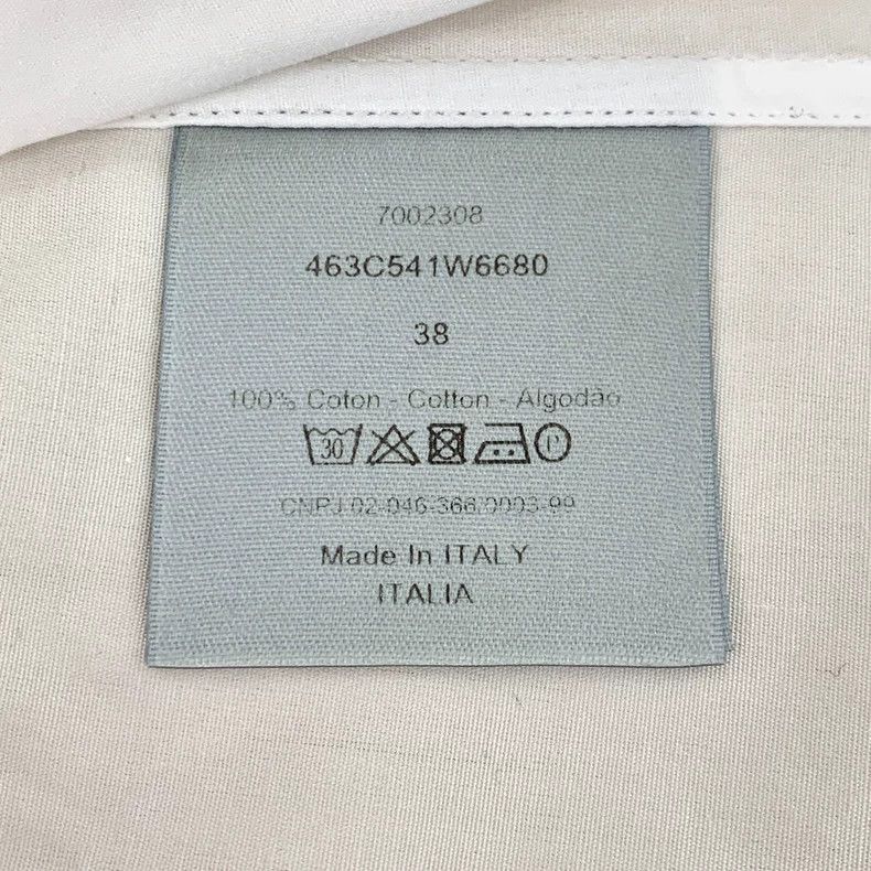 Dior Dior Size 38 White letter embroidered lapel cotton long-sl Size US XS / EU 42 / 0 - 6 Thumbnail