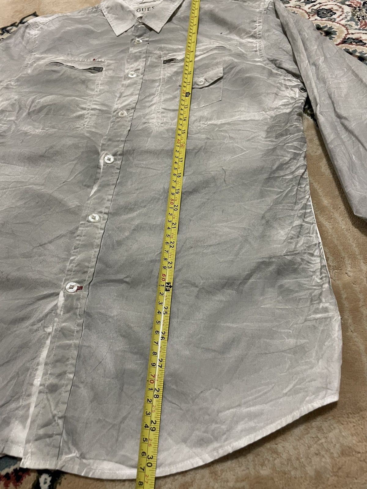 Guess Man Gray Limited Edition Guess Button Up Tshirt Stone Wash Size US M / EU 48-50 / 2 - 10 Thumbnail