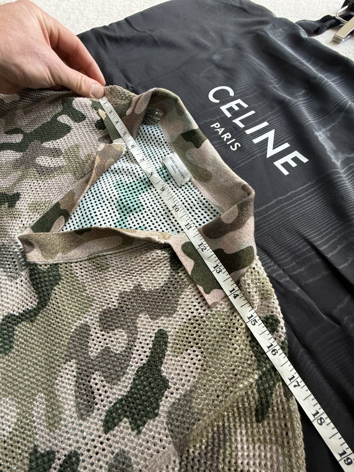 Dries Van Noten Dries Van Noten mesh camo camouflage polo shirt grail Size US M / EU 48-50 / 2 - 4 Thumbnail