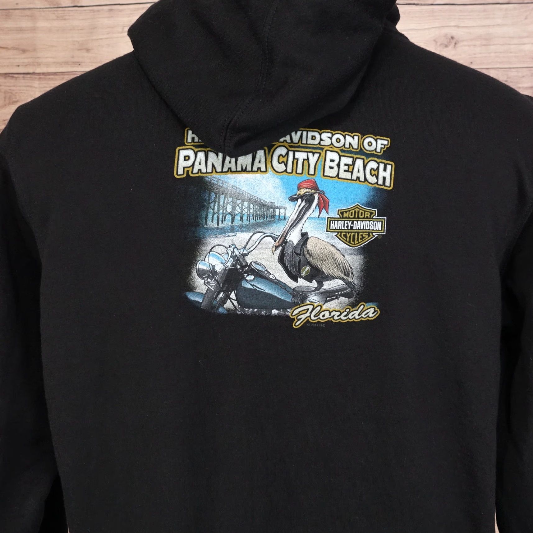 Harley Davidson VINTAGE HARLEY-DAVIDSON BLACK PULLOVER HOODIE MENS SIZE M PANAMA CITY BEACH Size US M / EU 48-50 / 2 - 5 Thumbnail