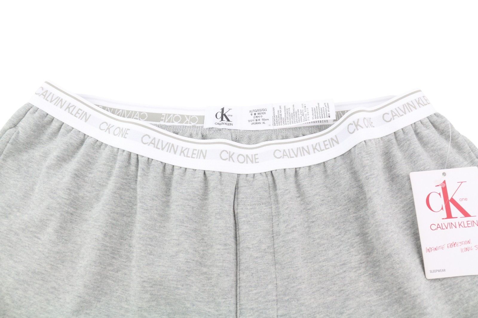 Calvin Klein XL Melange Grey Jogger Elastic Waist Trousers 85027 Size US 36 / EU 52 - 4 Thumbnail