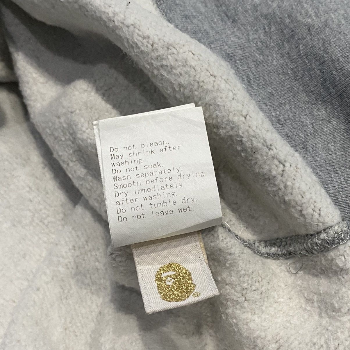 Bape Bape Back Big Logo Gray Hoodie Size US XL / EU 56 / 4 - 8 Thumbnail