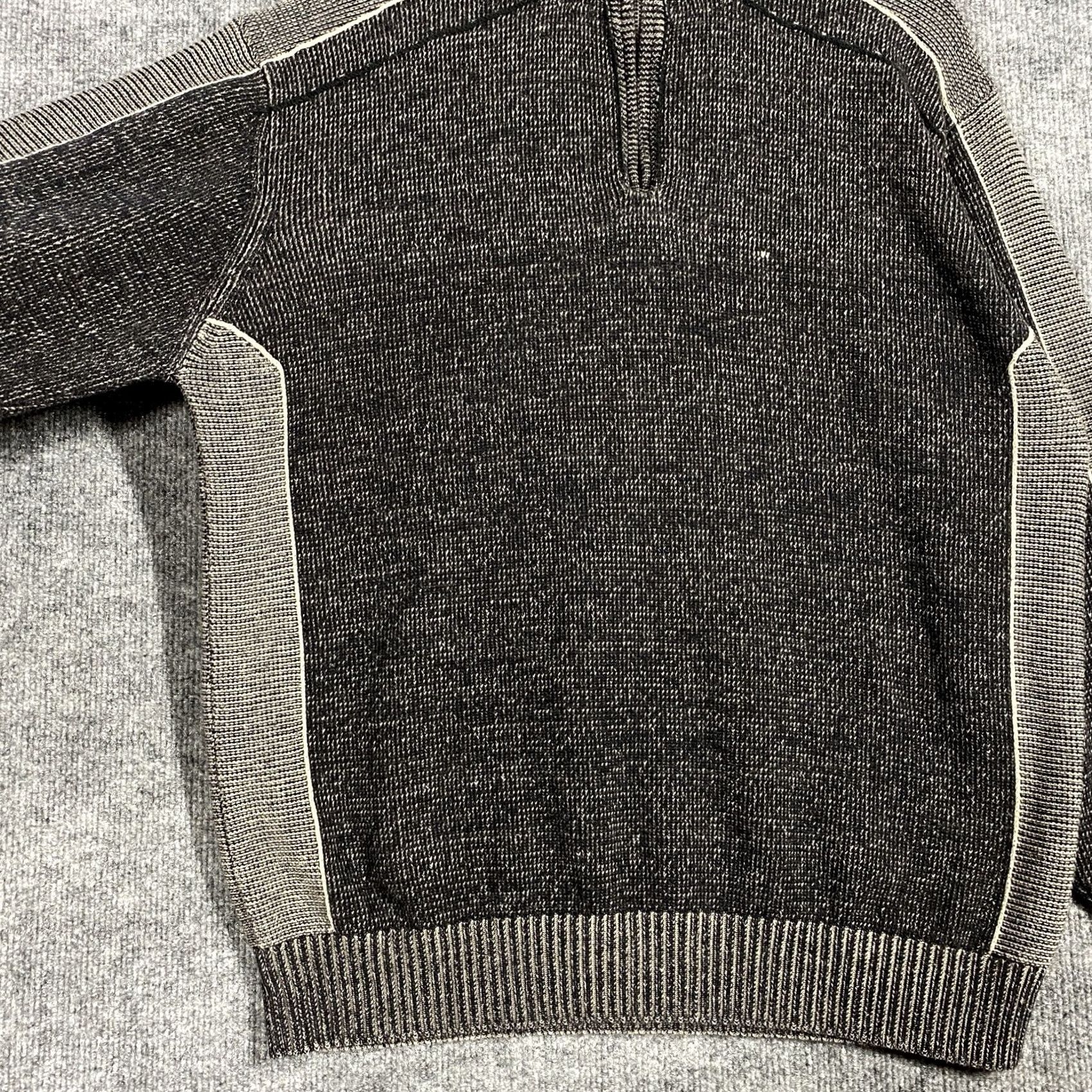 Vintage Buckle Sweater Men XL Knit 1/4 Zip Mock Neck Pullover Athletic Fit Gray Size US XL / EU 56 / 4 - 3 Thumbnail