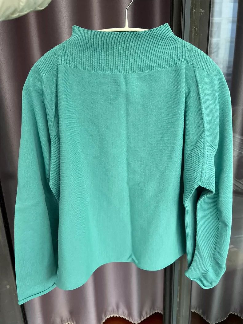 Issey Miyake Issey Miyake size:3 Light blue mixed cotton knitted sweate Size S / US 4 / IT 40 - 1 Thumbnail