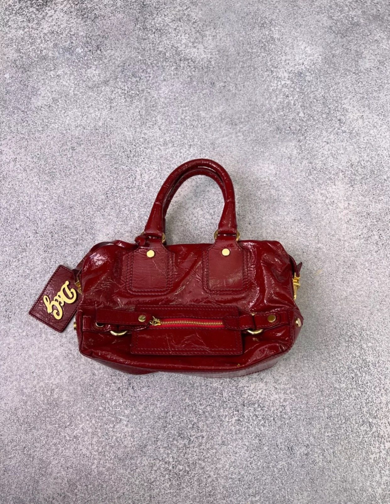 Designer × Dolce & Gabbana × Vintage Vintage D&G Red Patent Leather Front Pocket women’s bag Size ONE SIZE - 2 Thumbnail